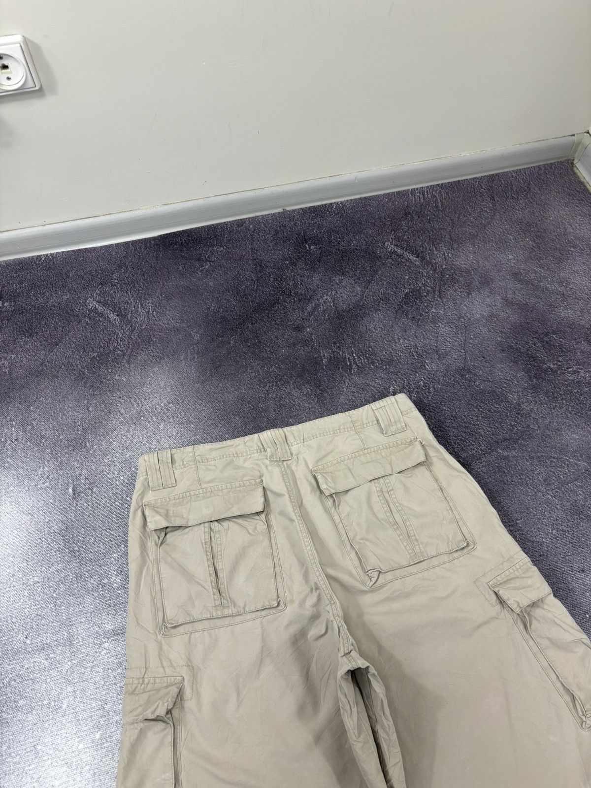 Lee Vintage Lee Dungarees Y2K Beige Work Hype Baggy Cargo Shorts Size US 36 / EU 52 - 16 Thumbnail