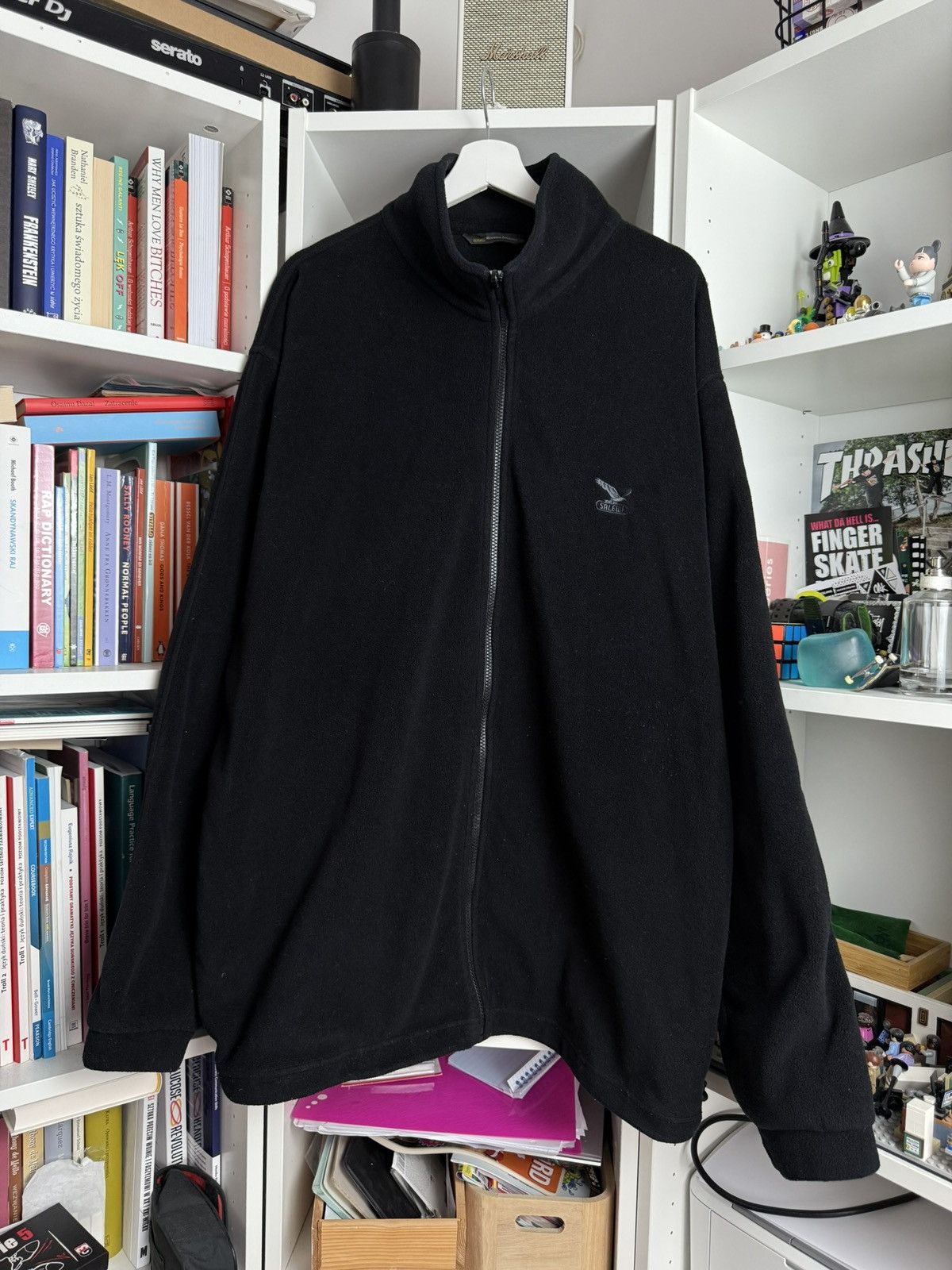 Designer × SALEWA VIntage Salewa zip fleece sweatshirt 4XL XXXXL outdoor black Size US XXL / EU 58 / 5 - 1 Thumbnail