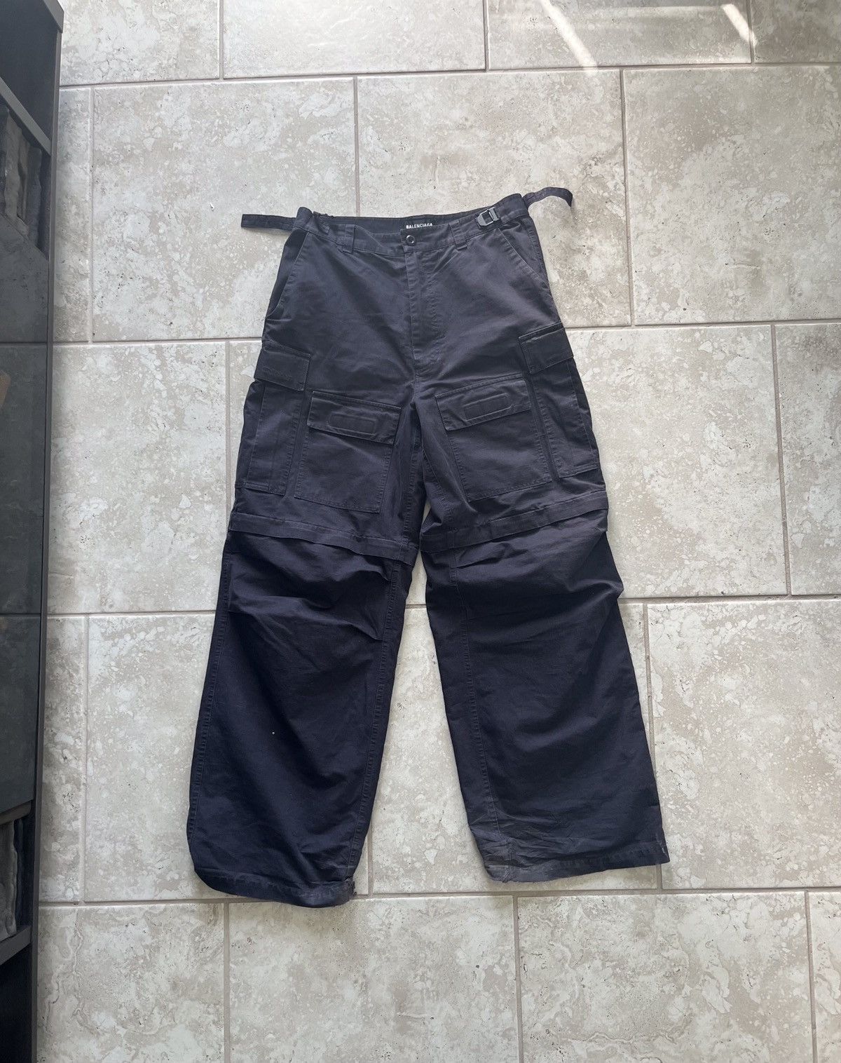 image of Balenciaga Cargos in Black, Men's (Size 30)