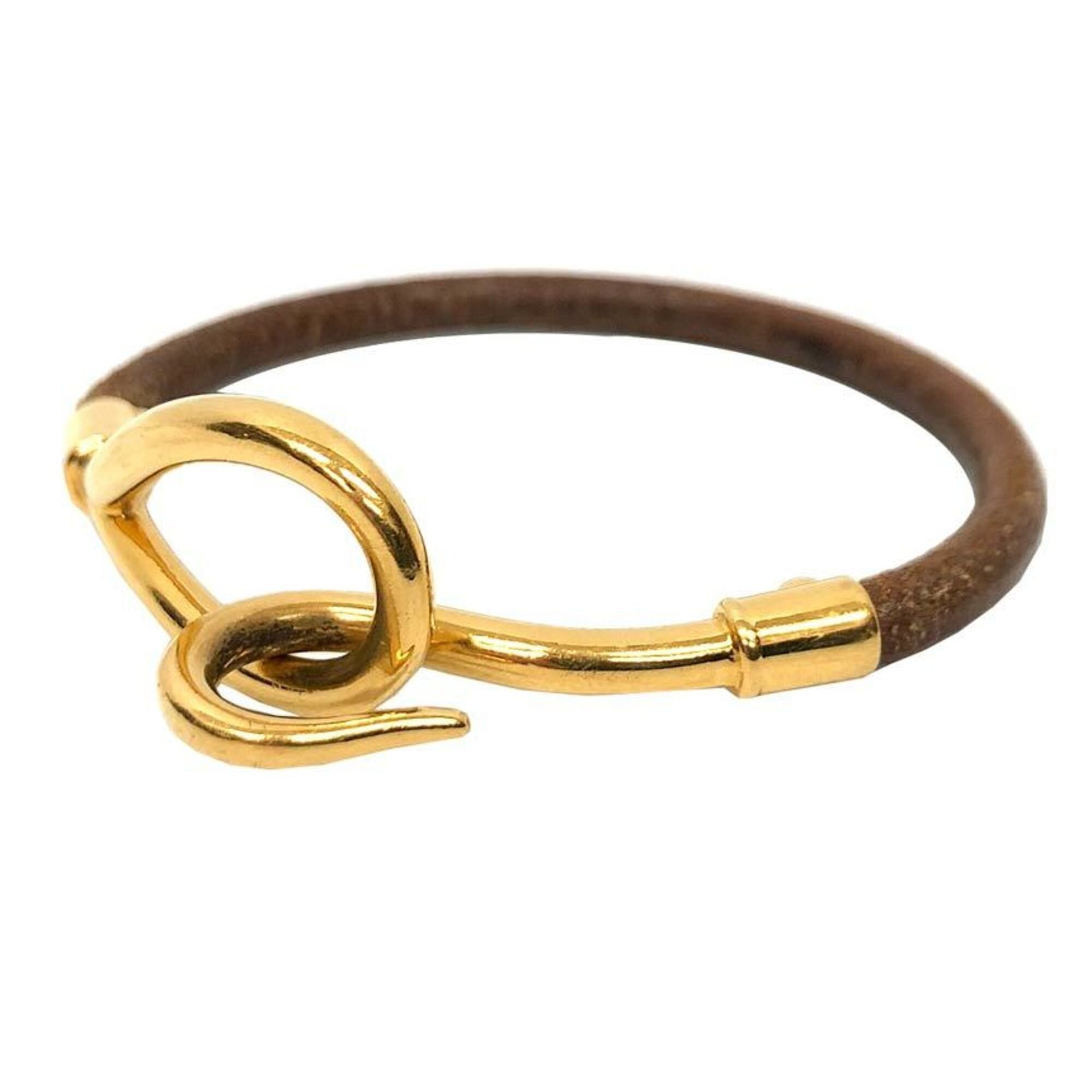 Hermes Hermes Jumbo Bracelet, Single Strand, Camel Brown x Gold Leather, Men's & Women's Size ONE SIZE - 1 Thumbnail