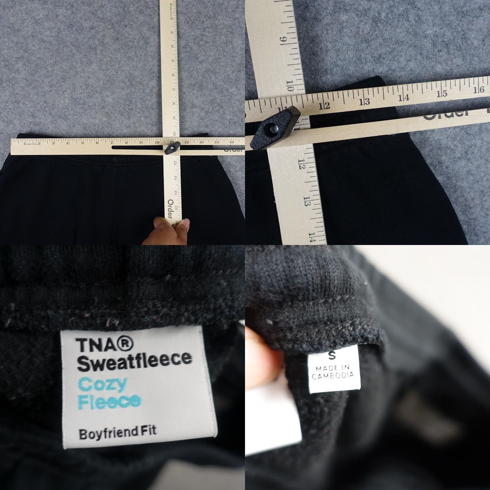 TNA TNA Sweatpants Womens Small Black Cozy Fleece Boyfriend Fit Elastic Waist Pull On Sweatpants Ch Too Cozy Fleece Size 28" / US 6 / IT 42 - 10 Thumbnail