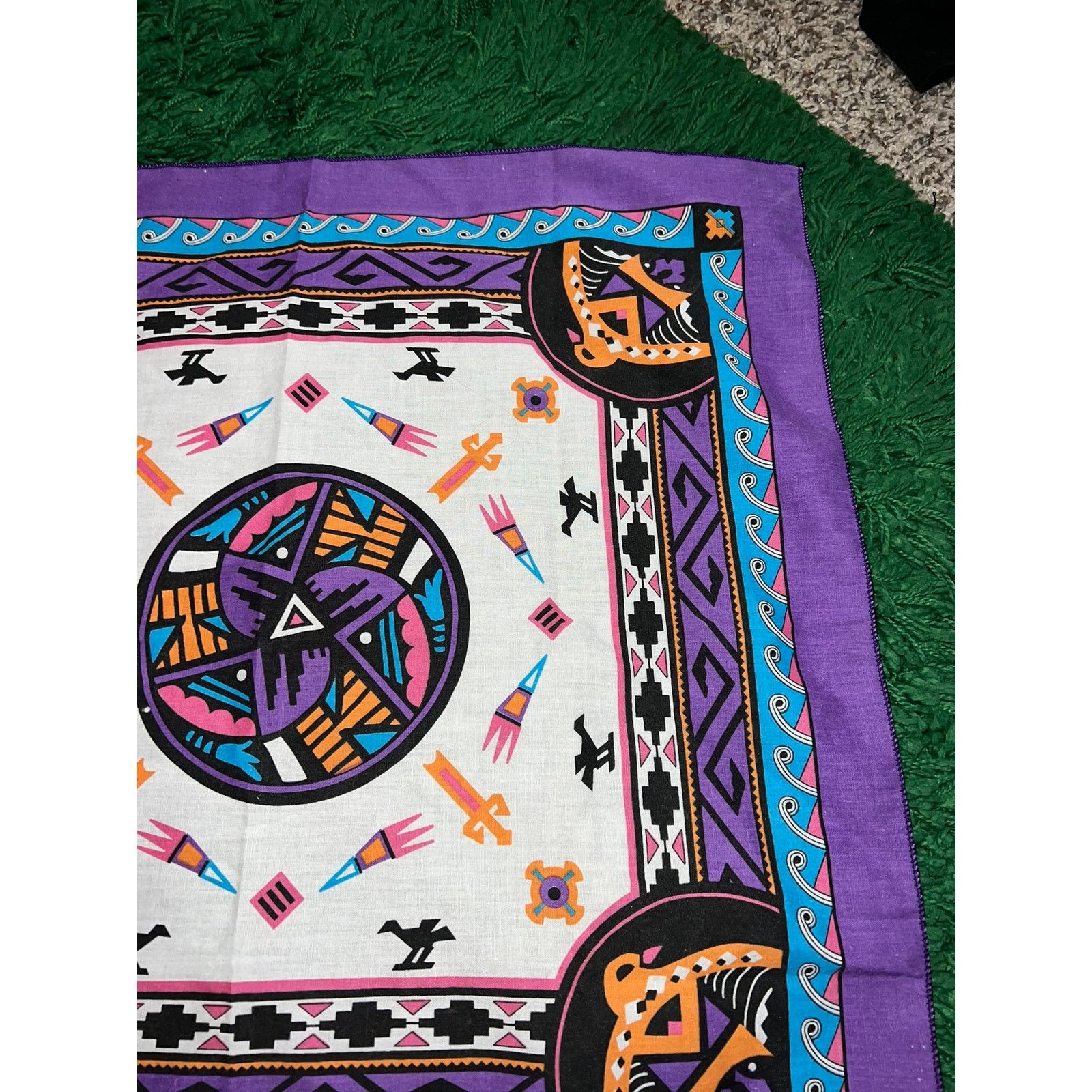 Vintage Vintage South Western Native American Art Artwork Bandana Size ONE SIZE - 5 Thumbnail