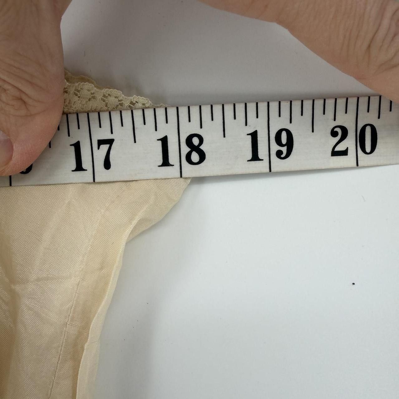 The Unbranded Brand Vintage Ivory Acetate Slip Dress Side Snap Lingerie Lace Size L / US 10 / IT 46 - 8 Thumbnail