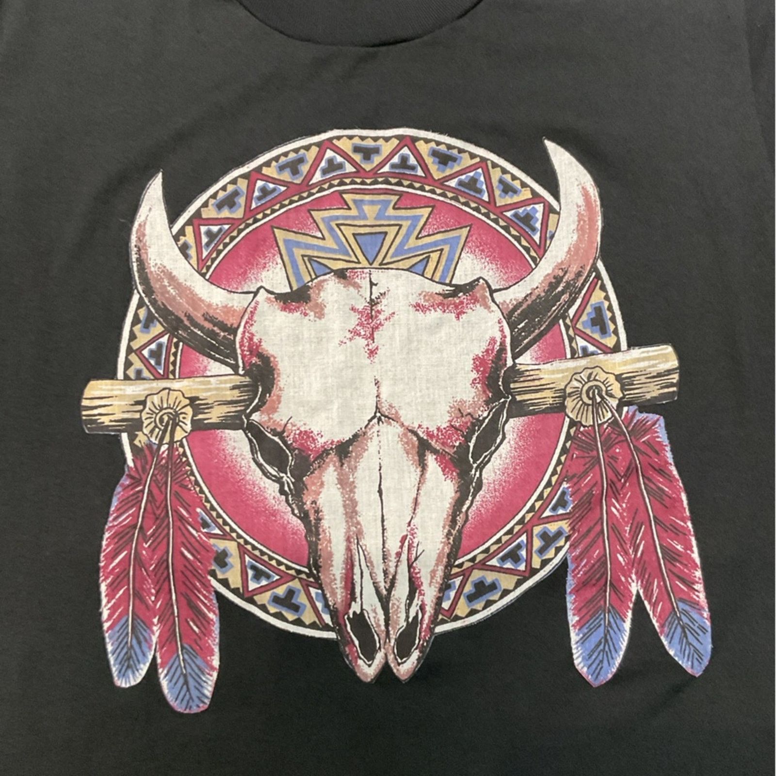 Jerzees Vintage 90’s Jerzees Wild Western Graphic T-Shirt Size US L / EU 52-54 / 3 - 5 Thumbnail