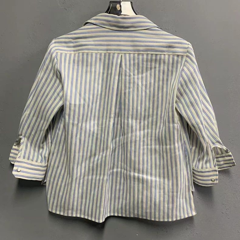 Gucci Gucci Size 34 Striped three-quarter sleeve shirt 2503-Next Size US XXS / EU 40 - 2 Thumbnail