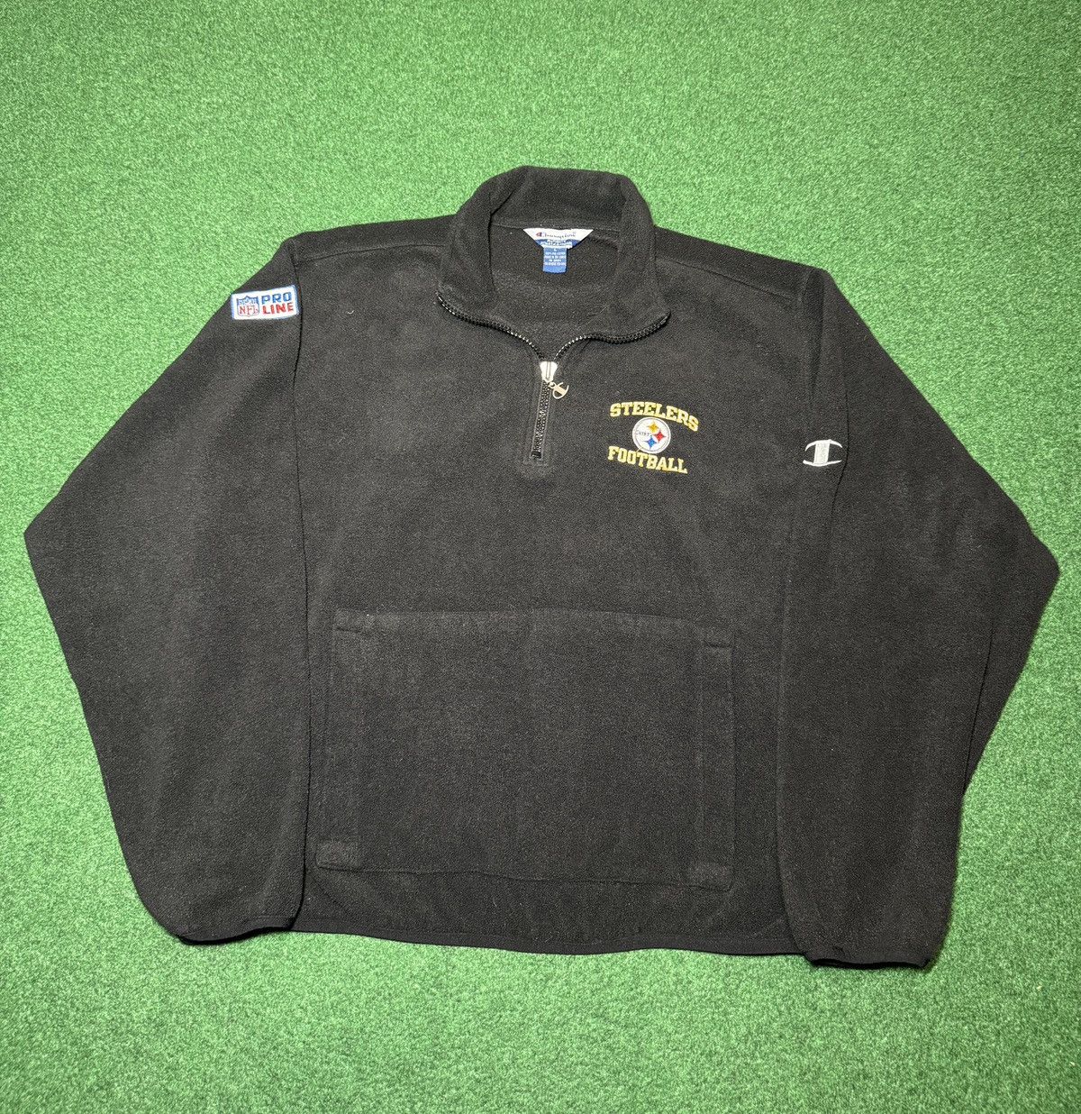 Champion Vintage Steelers Champion NFL Pro Line 1/4 Zip Sweatshirt Size US L / EU 52-54 / 3 - 1 Thumbnail