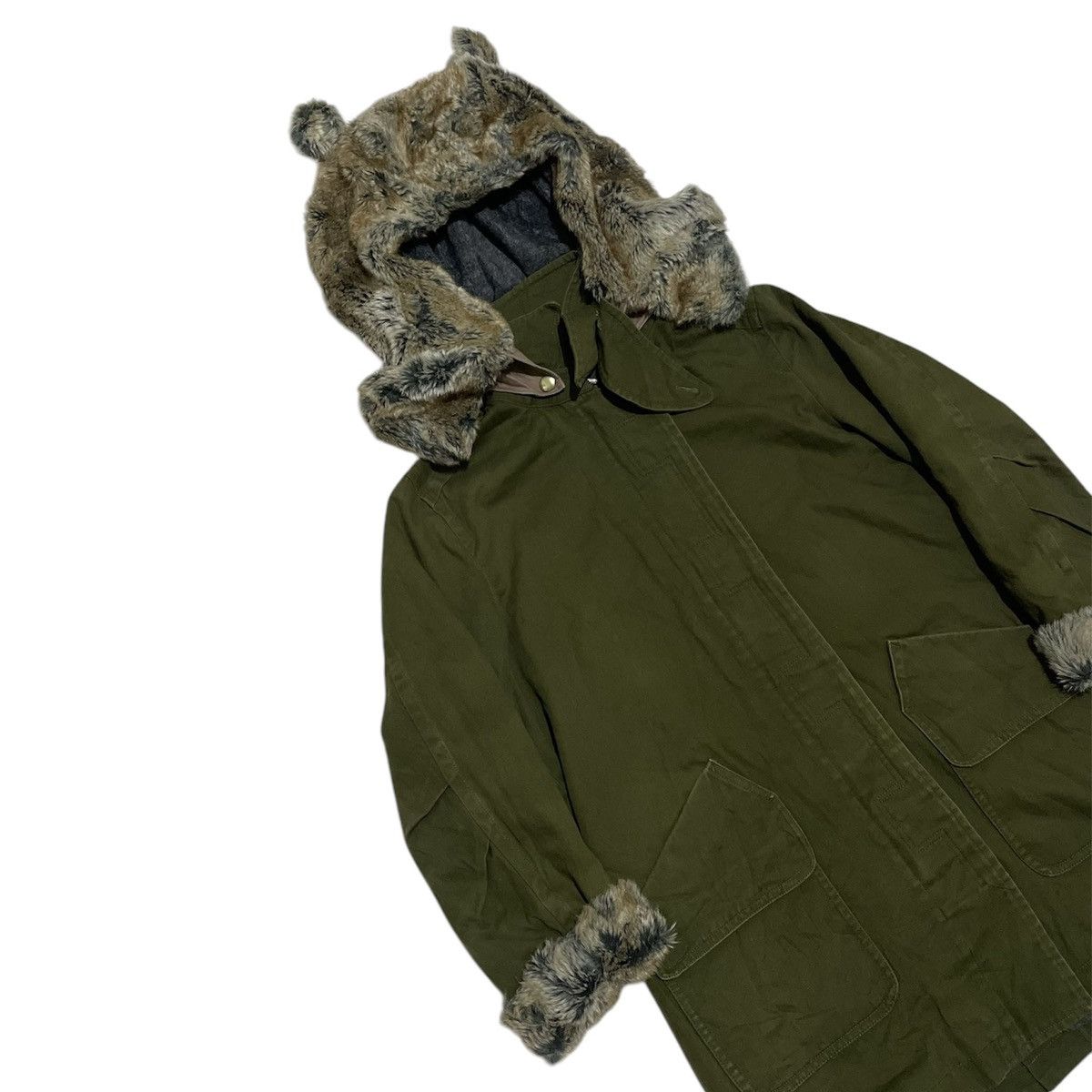 Issey Miyake Mercibeaucoup Bear Ear Faux Fur Hooded Parka Jacket Size US M / EU 48-50 / 2 - 6 Thumbnail