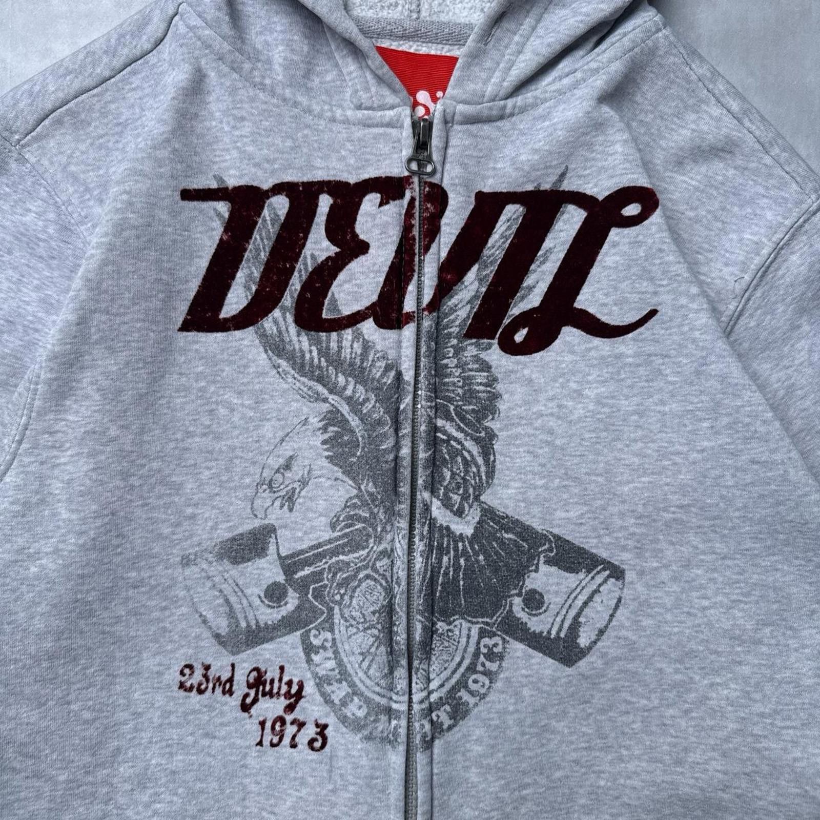 Other Y2K Non Stop Devil Grey zip up hoodie jacket Size S / US 4 / IT 40 - 3 Thumbnail