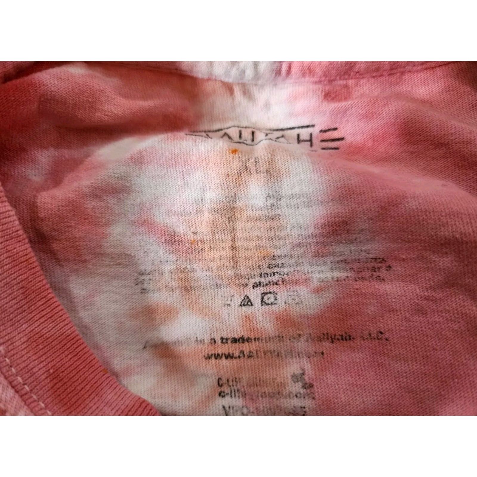 Pinko Aaliyah Pink Tie Dye Retro T Shirt Women's XL Cotton Crew Neck Short Sleeve Size XL / US 12-14 / IT 48-50 - 4 Thumbnail