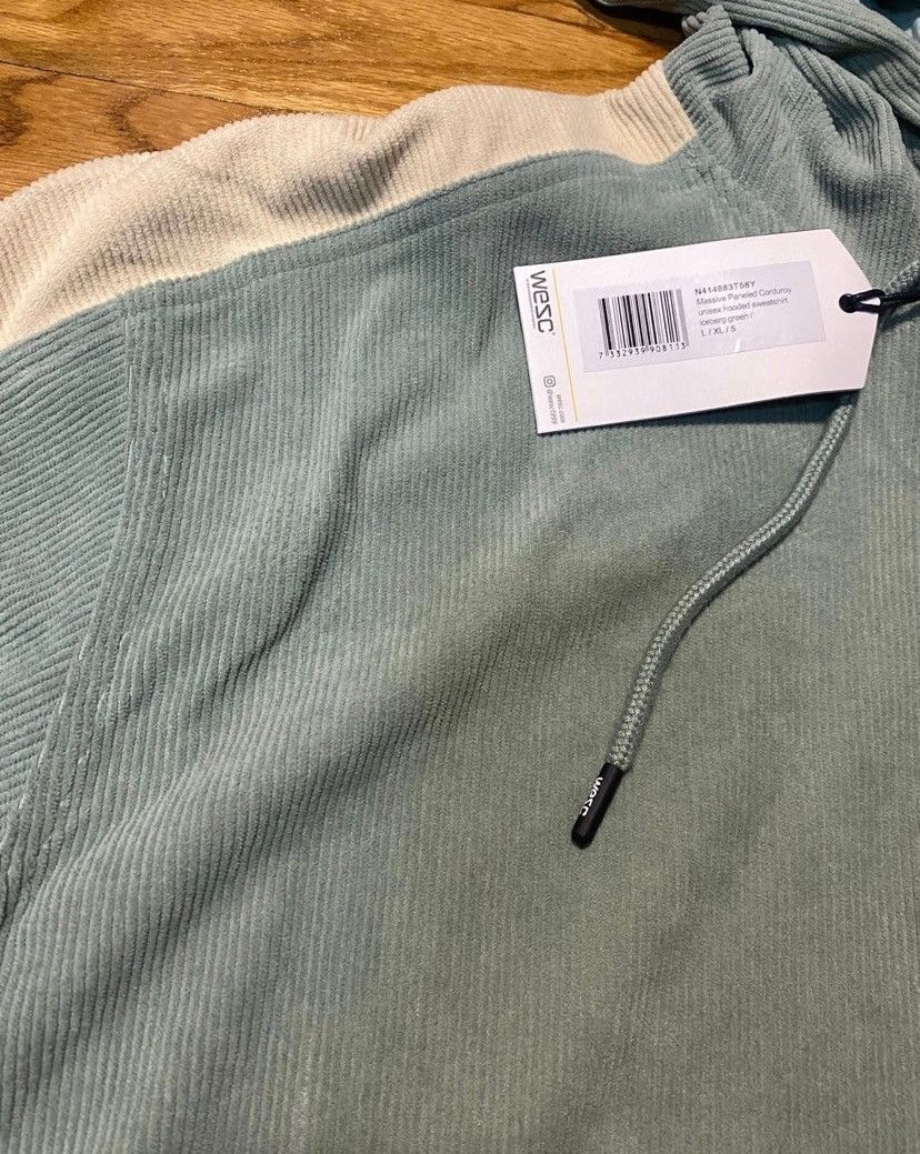 WeSC Wesc Massive Paneled Corduroy Hoodie Men’s Sz XL New! Size US XL / EU 56 / 4 - 2 Thumbnail