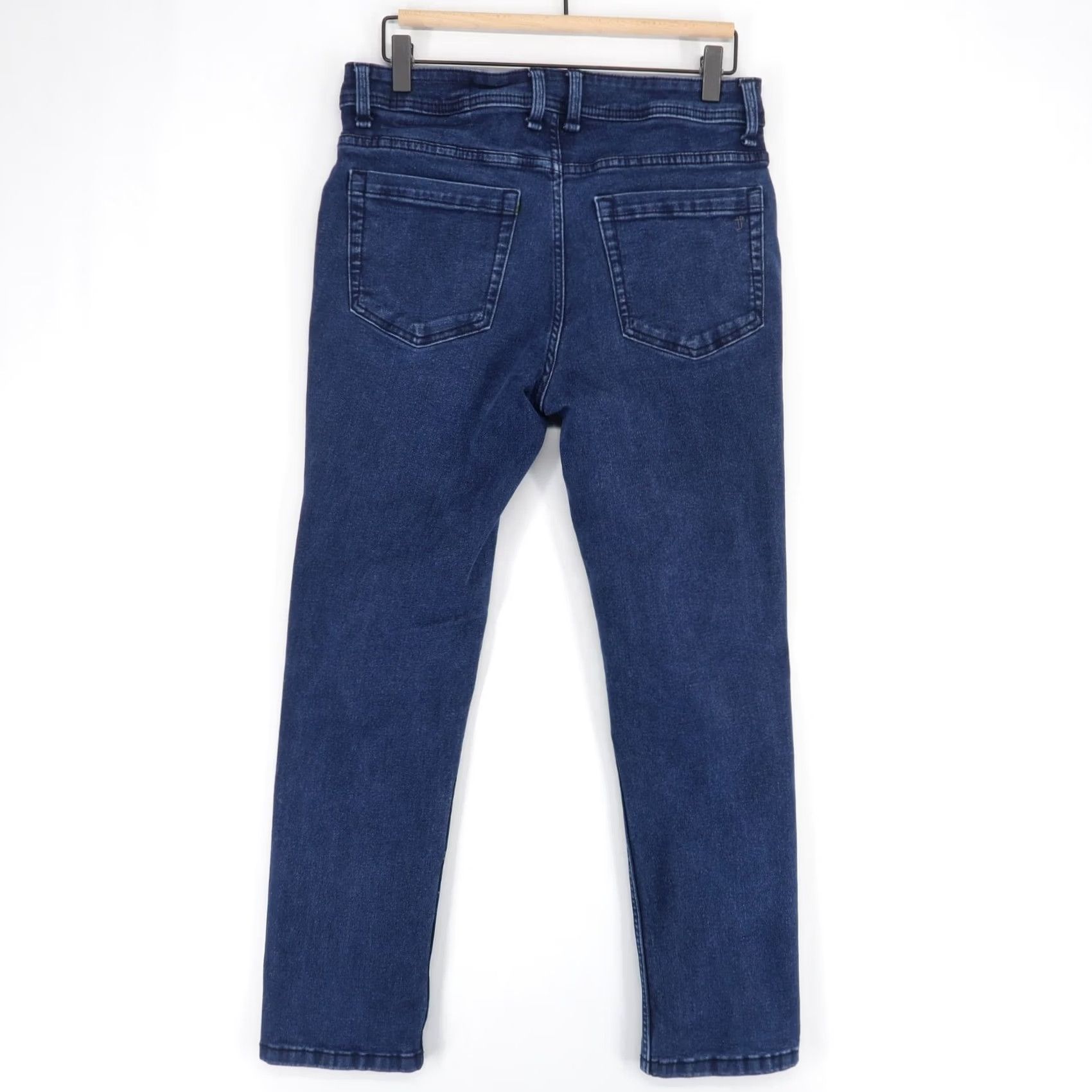 Denime The Perfect Jean Slim Thick Jeans Mens 30x28 Blue Mid Rise Stretch Denim Dark Jeans Size US 30 / EU 46 - 3 Thumbnail