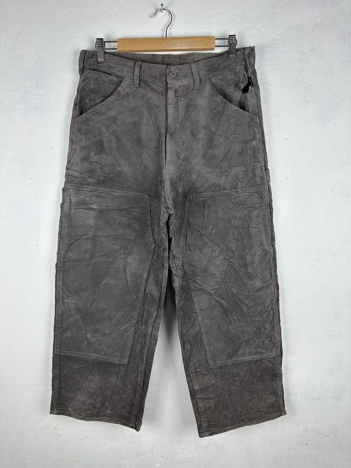 Japanese Brand Carpanter Conduroi Double Knee Vintage Baggy Carhatt Style Size US 31 - 1 Thumbnail