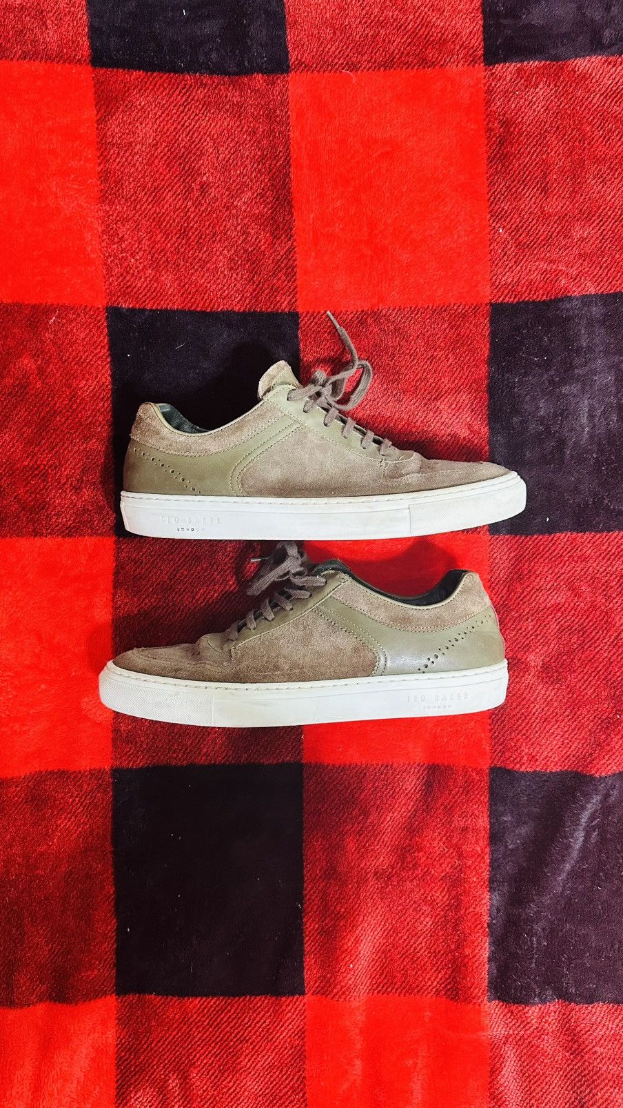 Ted Baker Ted Baker Men’s Burall Sneaker Dark Green Suede Size US 8 / EU 41 - 1 Thumbnail