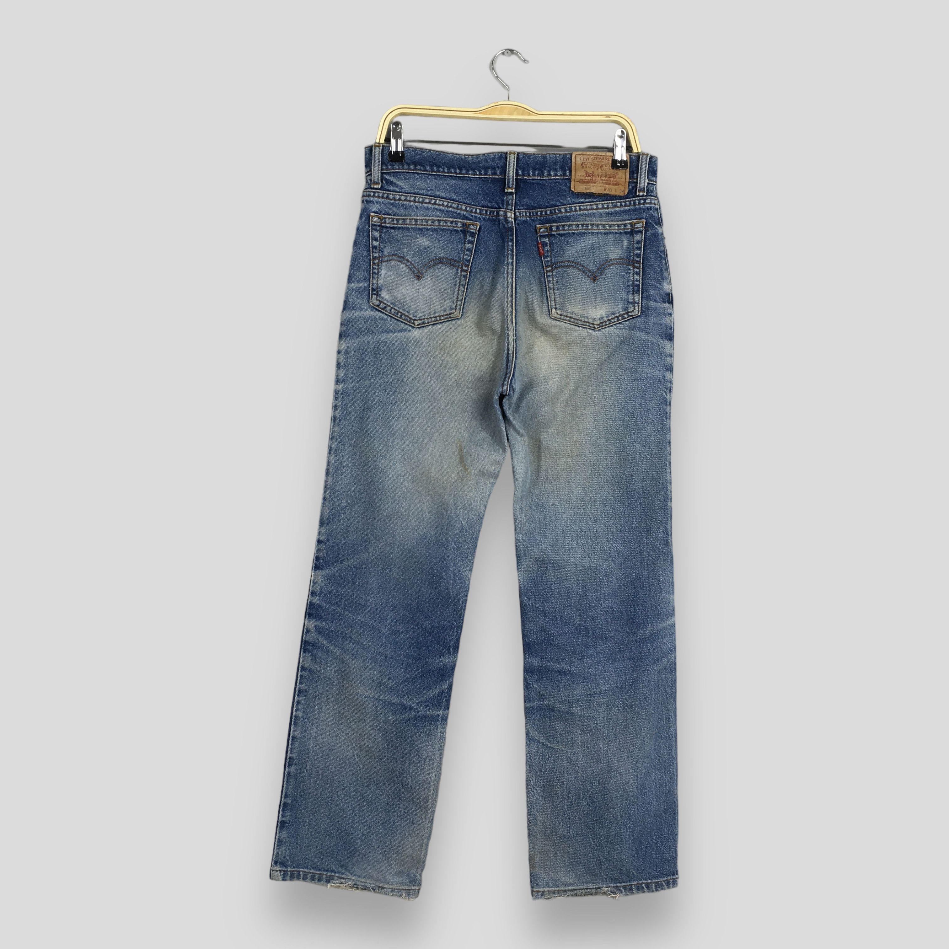 Levi's Size 31x28 Vintage 90s Levi's 505 Faded Blue Jeans S1031 Size US 31 - 8 Thumbnail