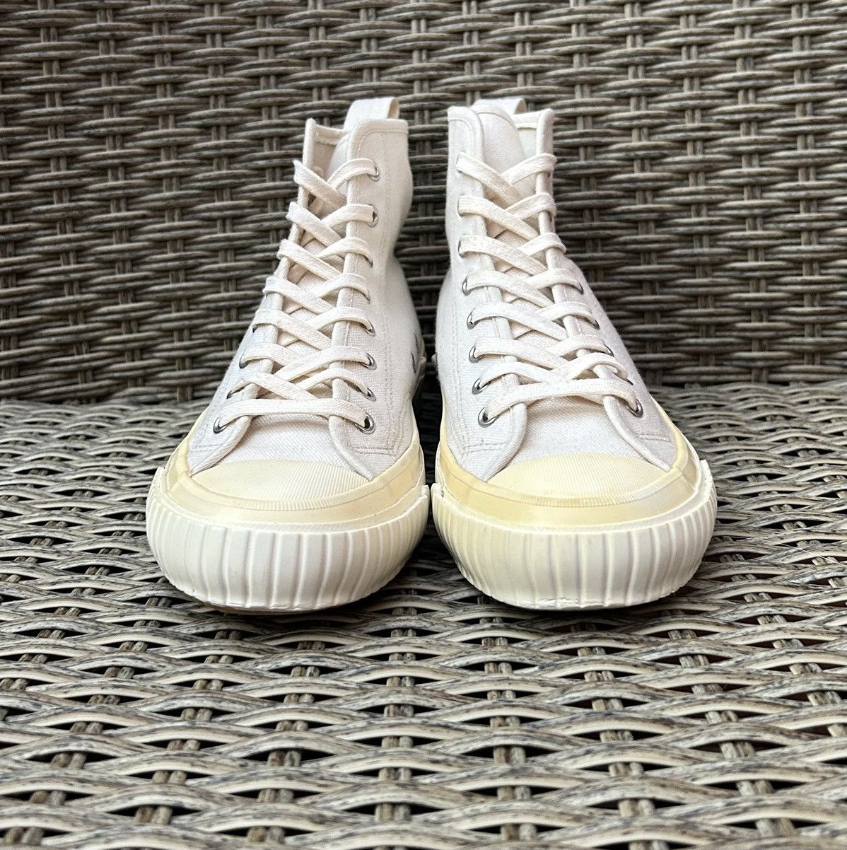 Japanese Brand × Moonstar × YMC YMC X MoonStar Hi Basket Vulcanised Canvas Trainers Size 5 Size US 5 / IT 35 - 2 Thumbnail
