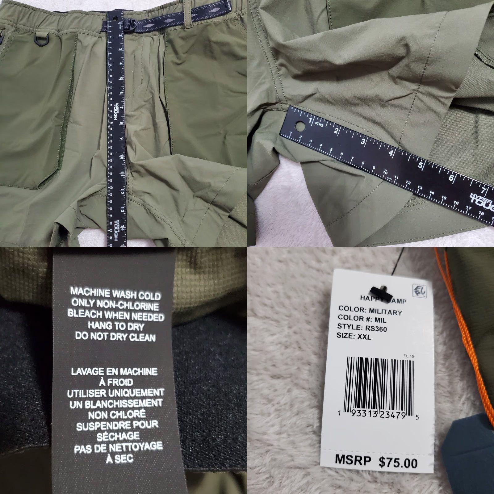 Roark Roark Happy Camper Shorts Men XXL Military Green 16” Outseam Outdoor Versatile Size US 39 - 9 Thumbnail
