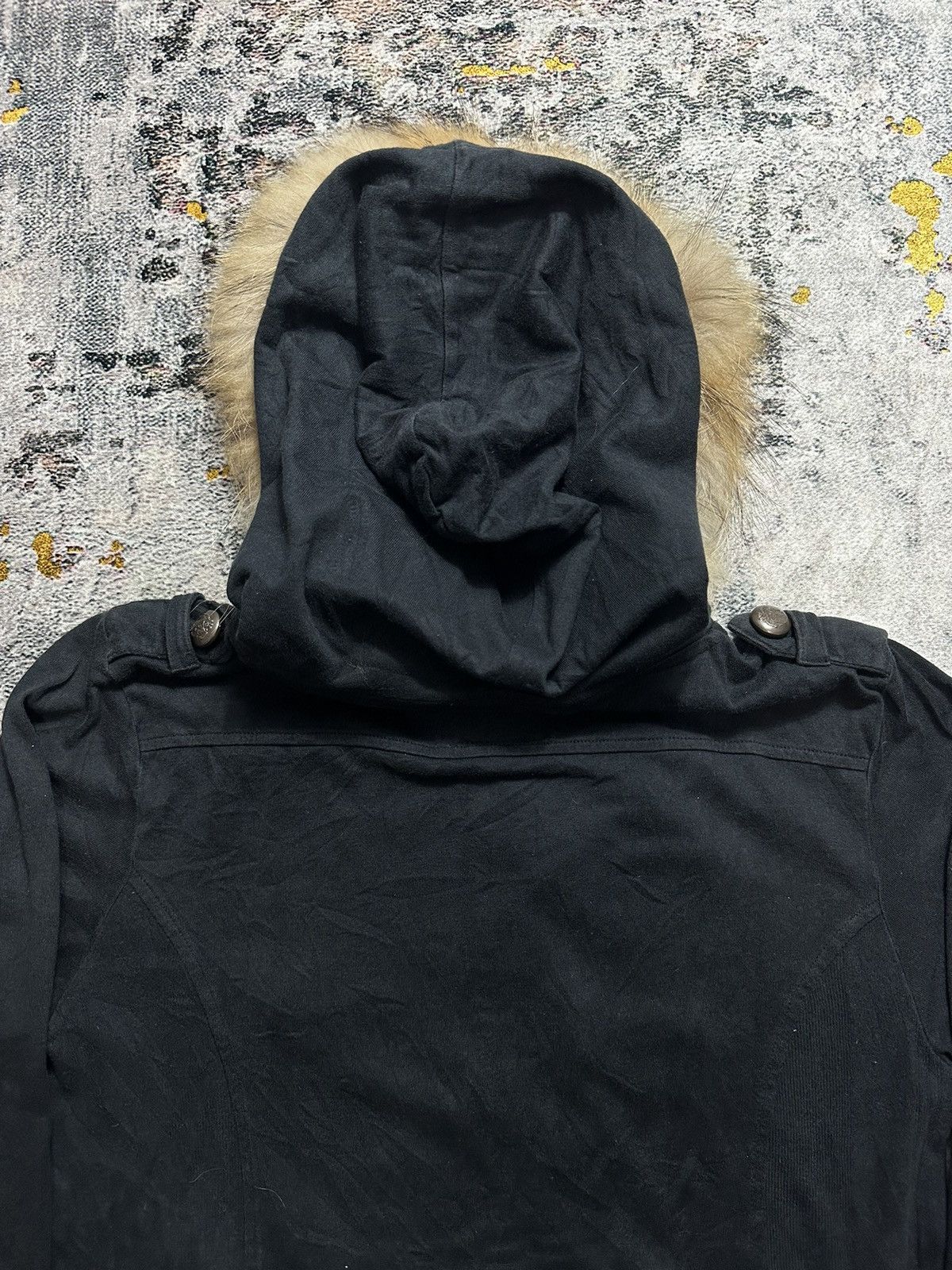 14th Addiction JAPANESE QUASH BIG STUDDED FUR JACKET HOODIE GOA LGB STYLE Size US M / EU 48-50 / 2 - 5 Thumbnail