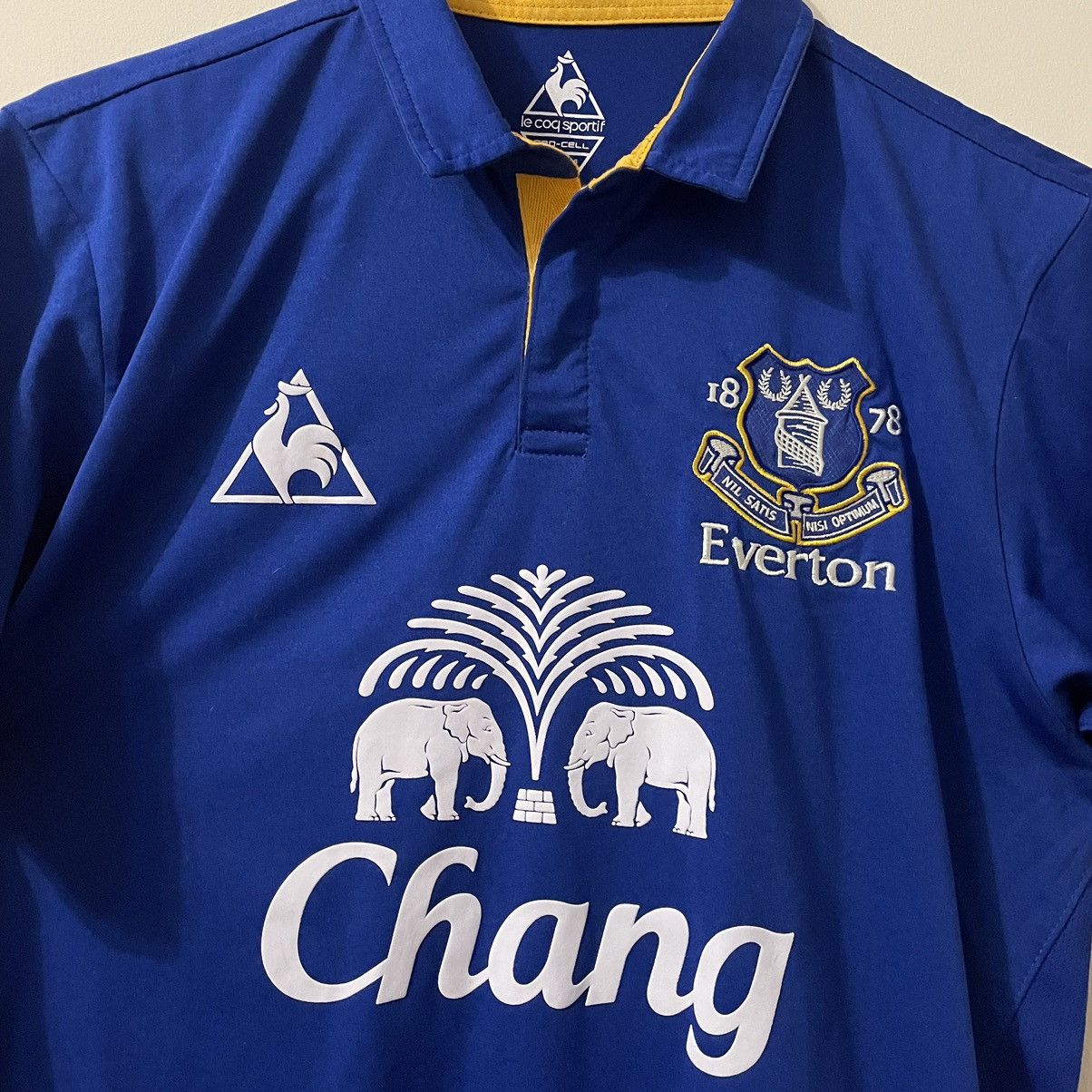 Le Coq Sportif × Vintage Everton Chang sponsored Size US S / EU 44-46 / 1 - 2 Thumbnail