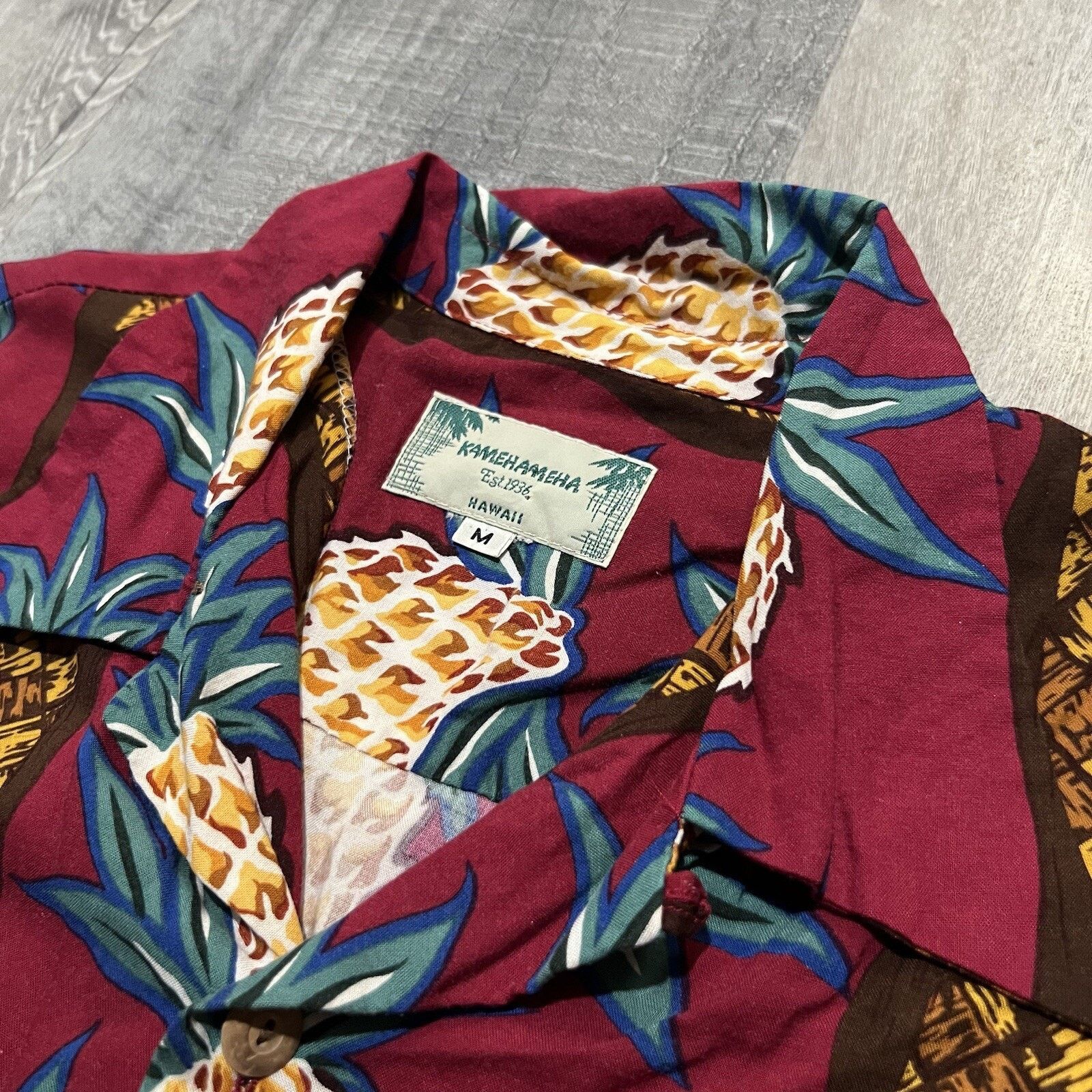 Other VTG KAMEHAMEHA Shirt Hawaiian Pineapple Camp Loop Collar M Size US M / EU 48-50 / 2 - 3 Thumbnail
