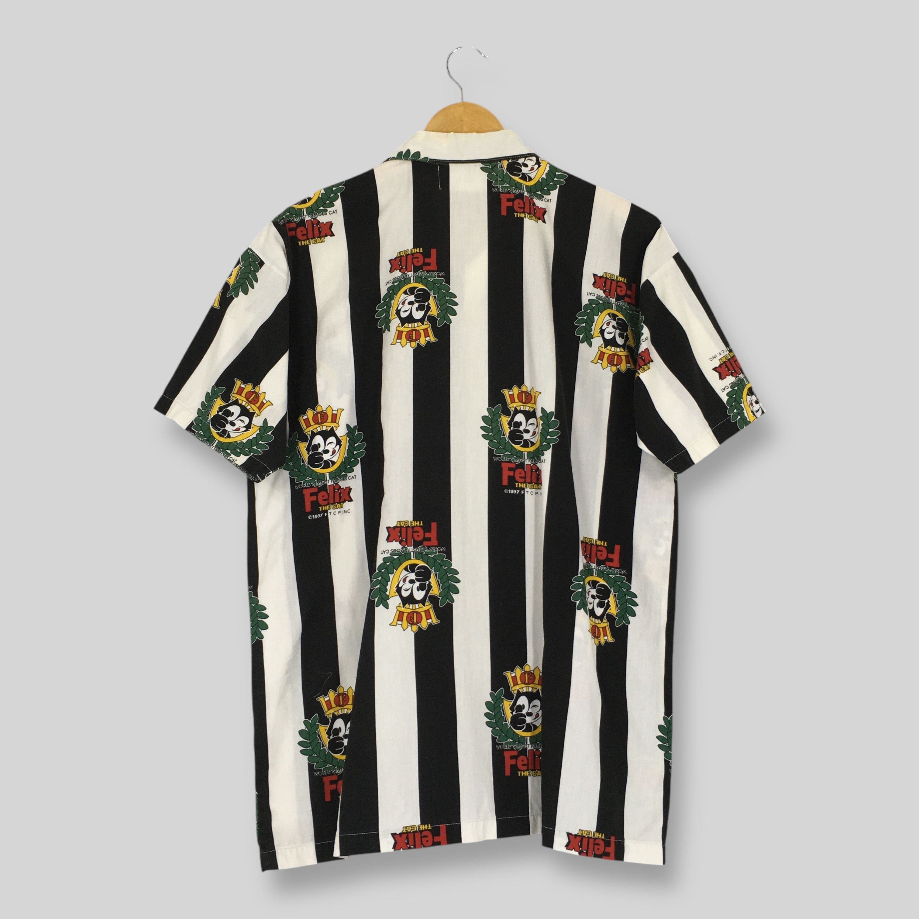 Cartoon Network Vintage 90s Felix the Cat Striped Shirt Medium Size US M / EU 48-50 / 2 - 7 Thumbnail