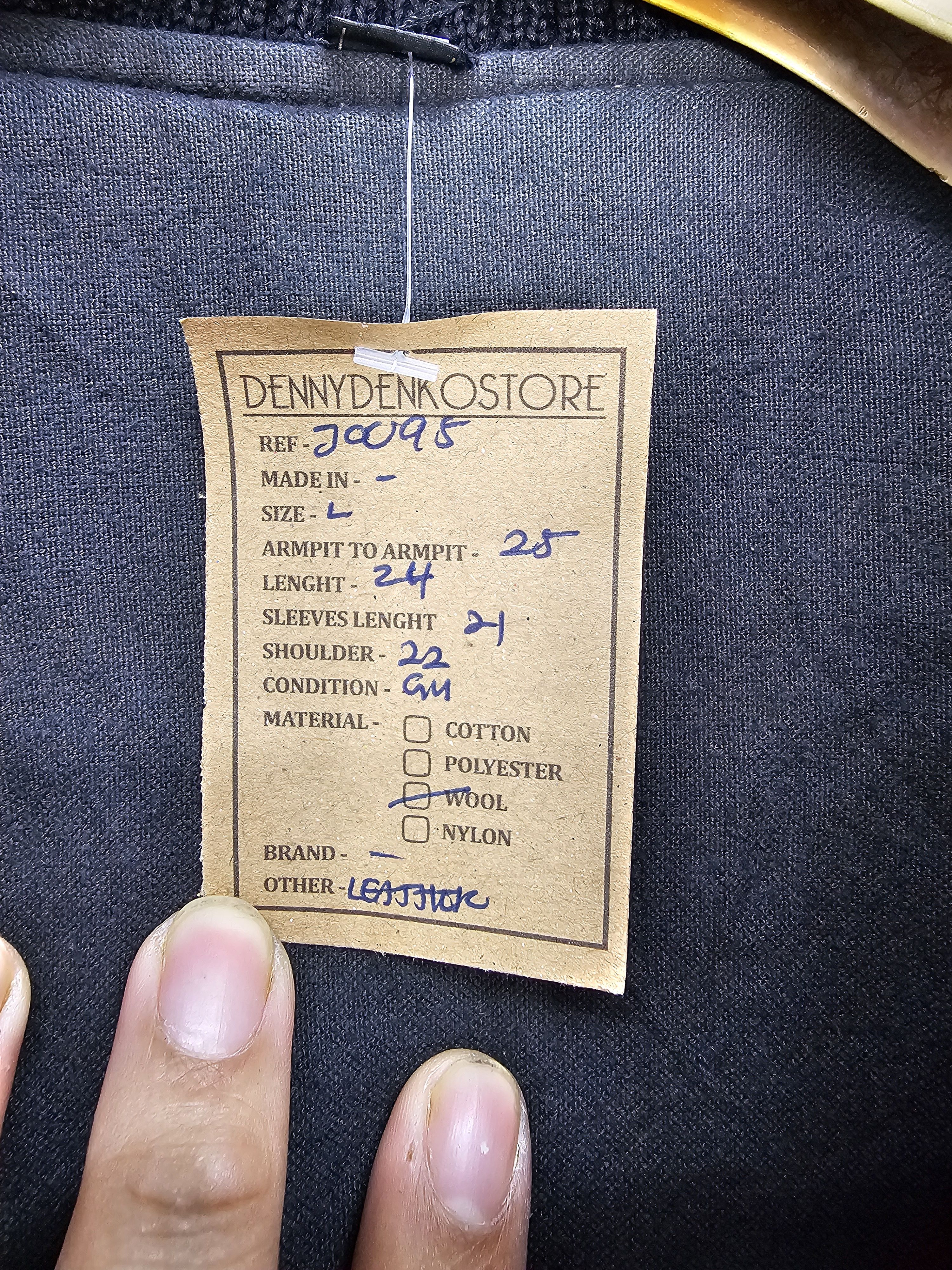 Other Vintage ITARIYARD STAFF Leather Wool Varsity Jacket J0095 Size US L / EU 52-54 / 3 - 10 Thumbnail
