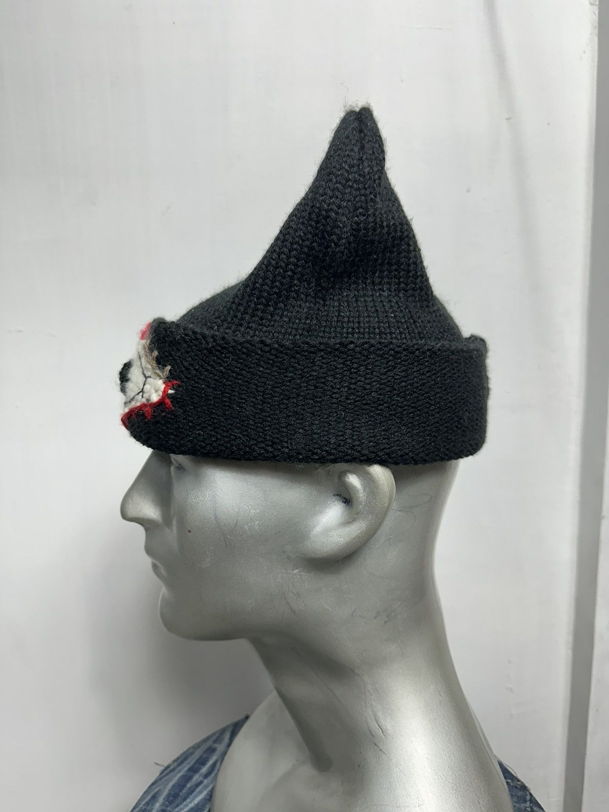 Handmade Custom Made Art Knitted Eye Devil Horn Beanie Hats Size ONE SIZE - 5 Thumbnail