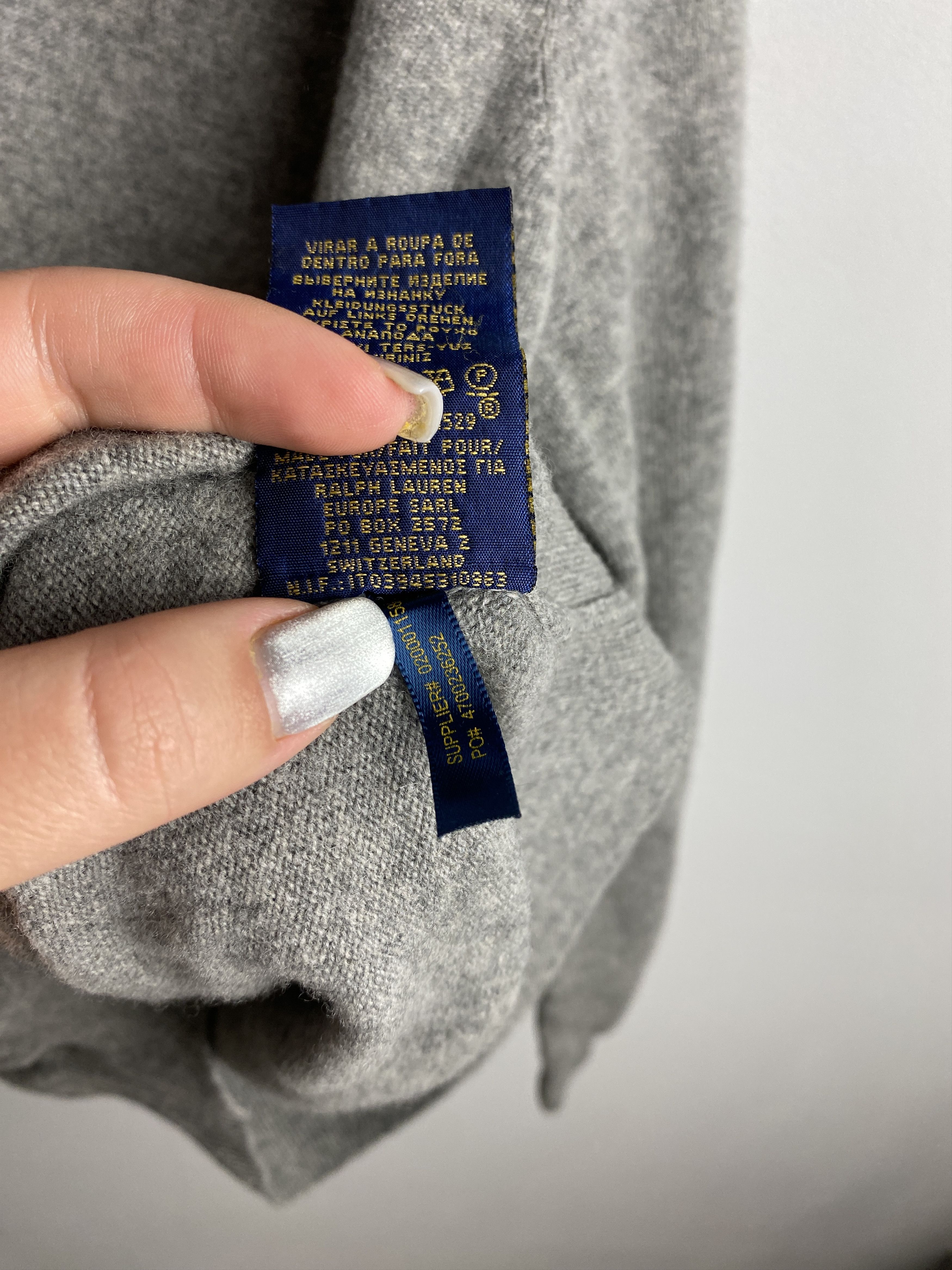 Polo Ralph Lauren Polo Ralph Lauren merino wool v neck sweater knitwear Size US L / EU 52-54 / 3 - 5 Thumbnail