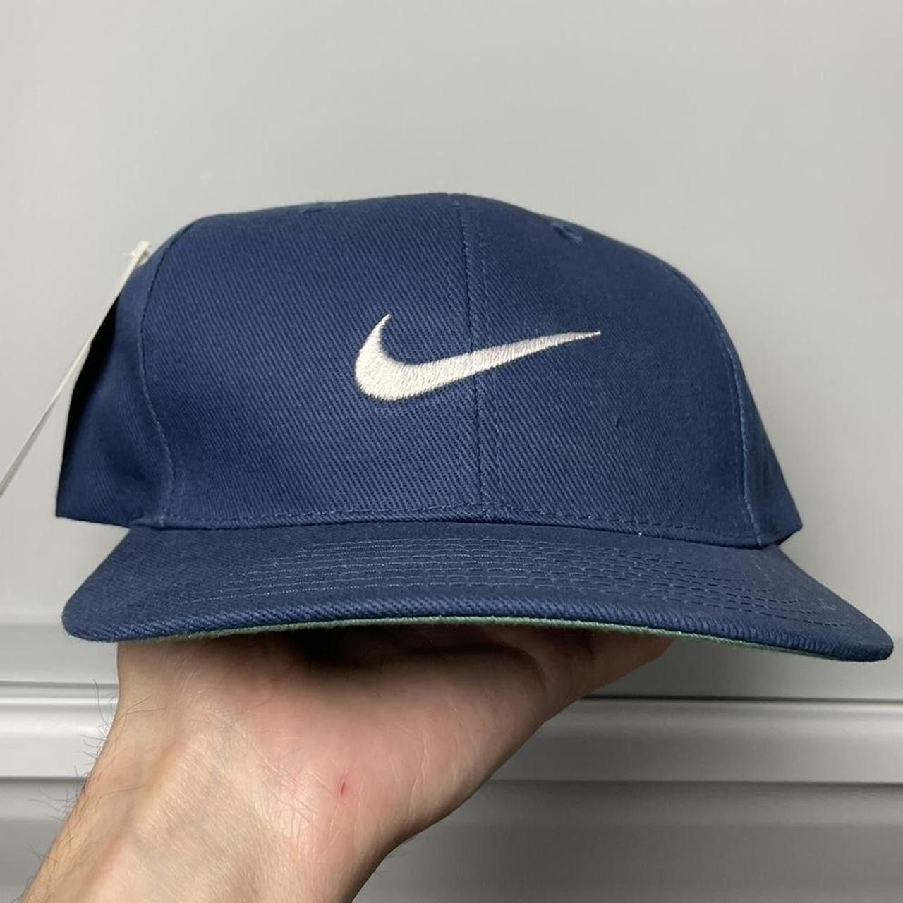 Nike Vintage Nike Hat NWT Navy Blue Adjustable 90s Snapback Size ONE SIZE - 2 Thumbnail