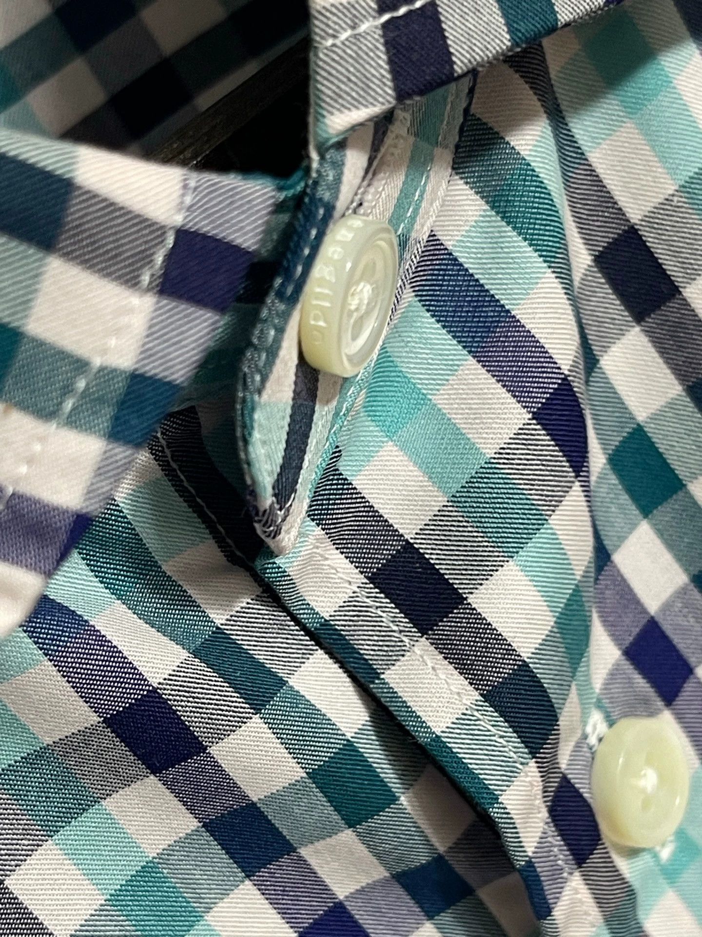 Ermenegildo Zegna Ermenegildo Zegna Relaxed Blue-Grn Check Shirt XL Size US XL / EU 56 / 4 - 4 Thumbnail