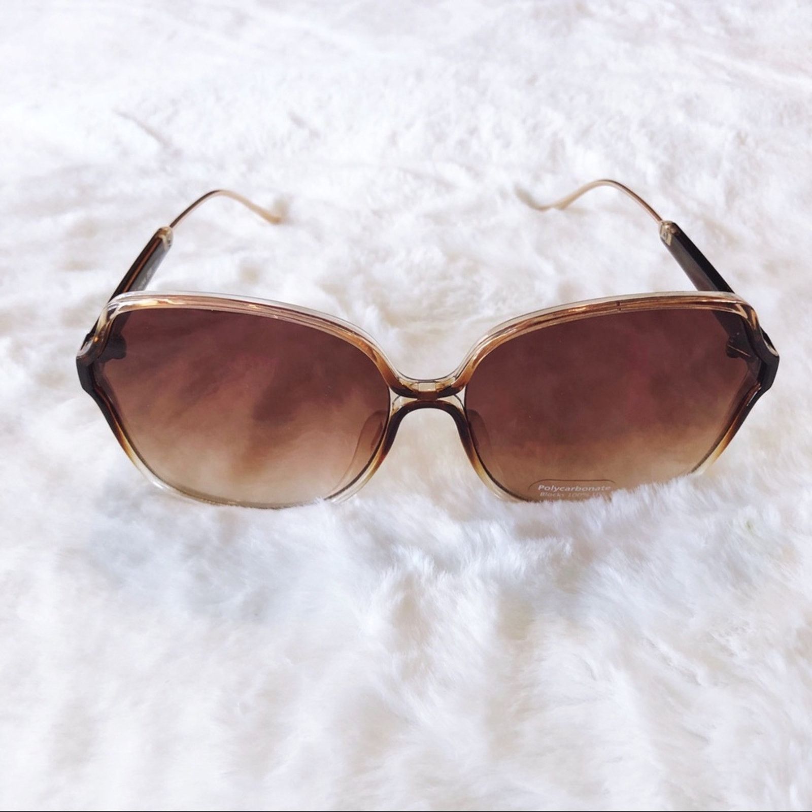 Other Charlotte Brown Oversized Metal Round Sunglasses Size ONE SIZE - 3 Thumbnail