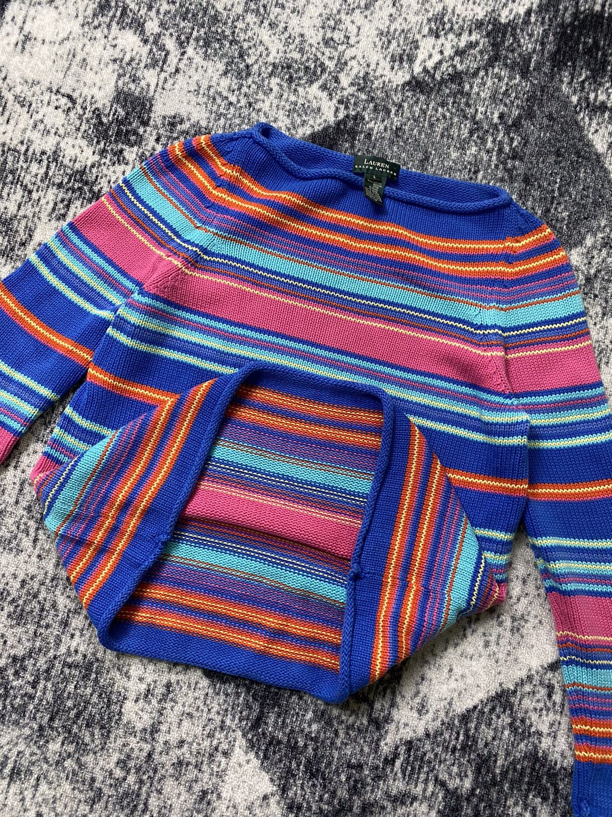 Lauren Ralph Lauren × Ralph Lauren × Vintage Vintage Lauren Ralph Lauren Sweater Multicolour LCD Knitwear Size L / US 10 / IT 46 - 7 Thumbnail