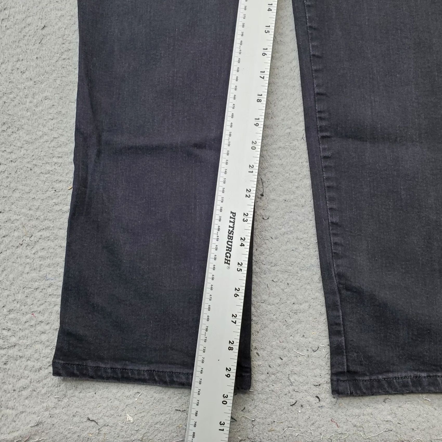 Lee Lee Jeans Womens Size 16 Black Denim Stretch Relaxed Straight Leg - 5-Pocket Denim Size 38" / US 16 / IT 52 - 4 Thumbnail