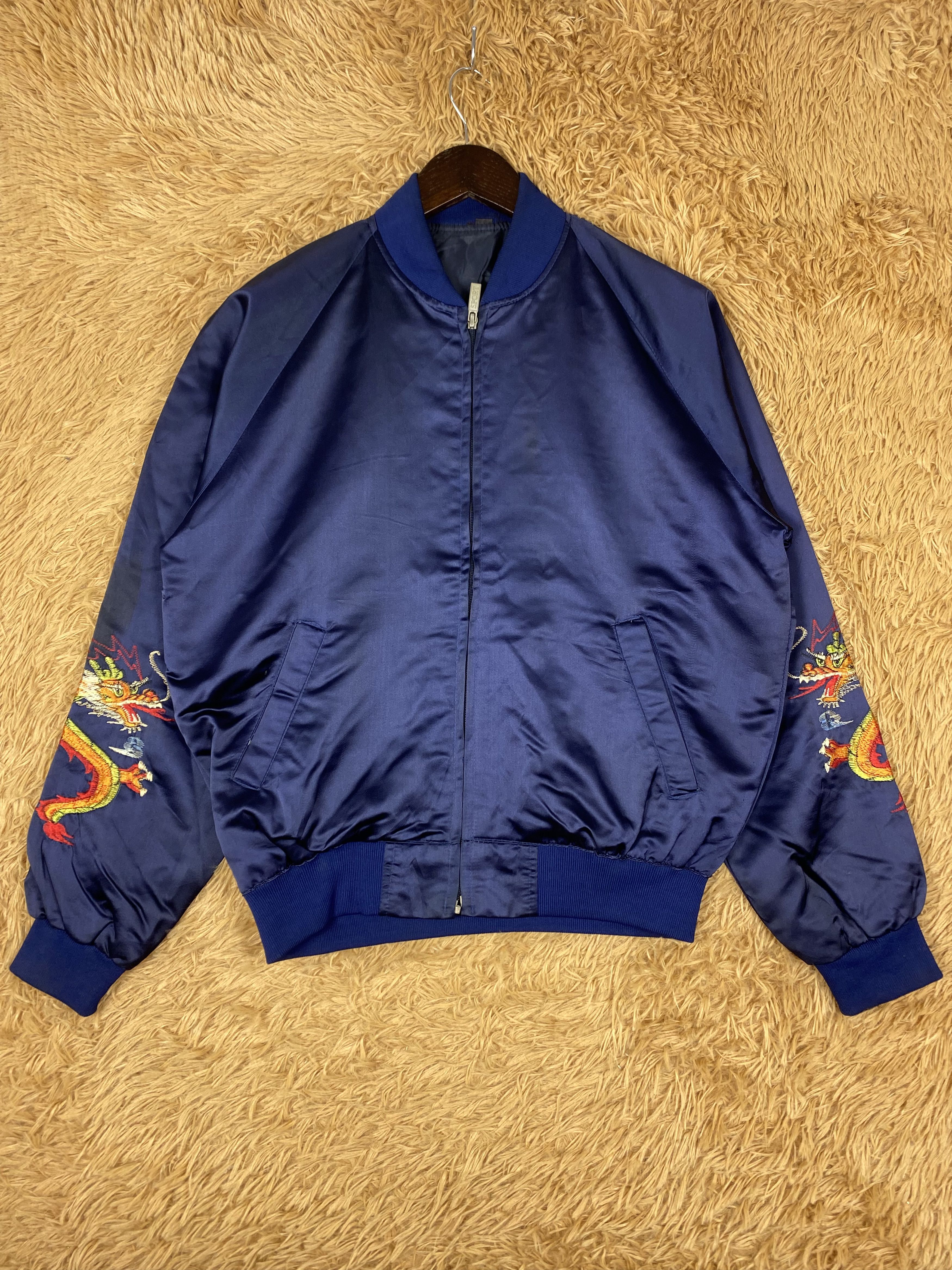 Japanese Brand Vintage Sukajan Dragon Pattern Jacket DJ0963 Size US M / EU 48-50 / 2 - 2 Thumbnail