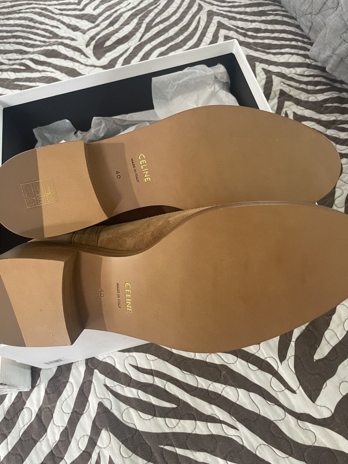 Celine Celine folco suede boots color sand size 40 Size US 9 / IT 39 - 7 Thumbnail