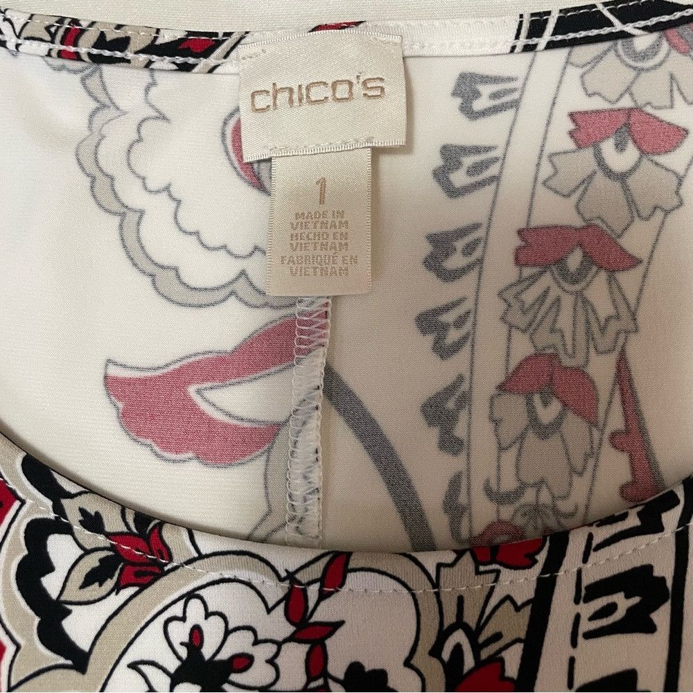 Chicos Chico's Trapeze Paisley Dress Size 1 US M Size M / US 6-8 / IT 42-44 - 7 Thumbnail