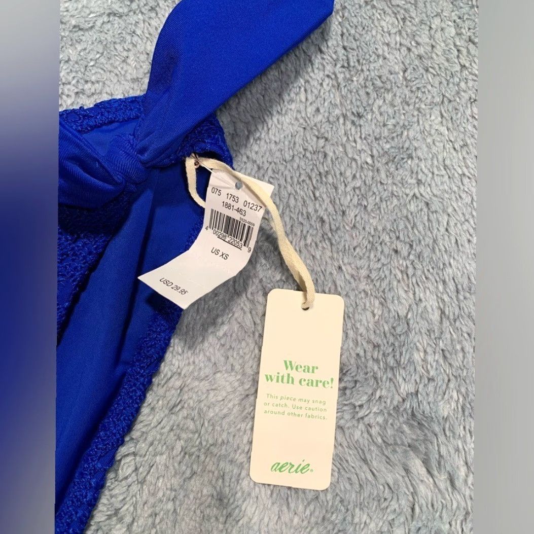Vintage Aerie Bikini XS Blue NWT Bottoms Women XS Size 26" / US 2 / IT 38 - 2 Thumbnail
