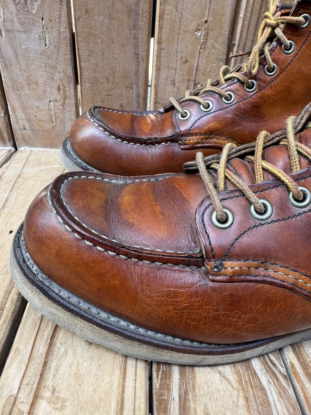 Red Wing Red wing 875 Moc Toe brown leather boots US 8.5 D UK 7.5 Size US 8.5 / EU 41-42 - 12 Thumbnail
