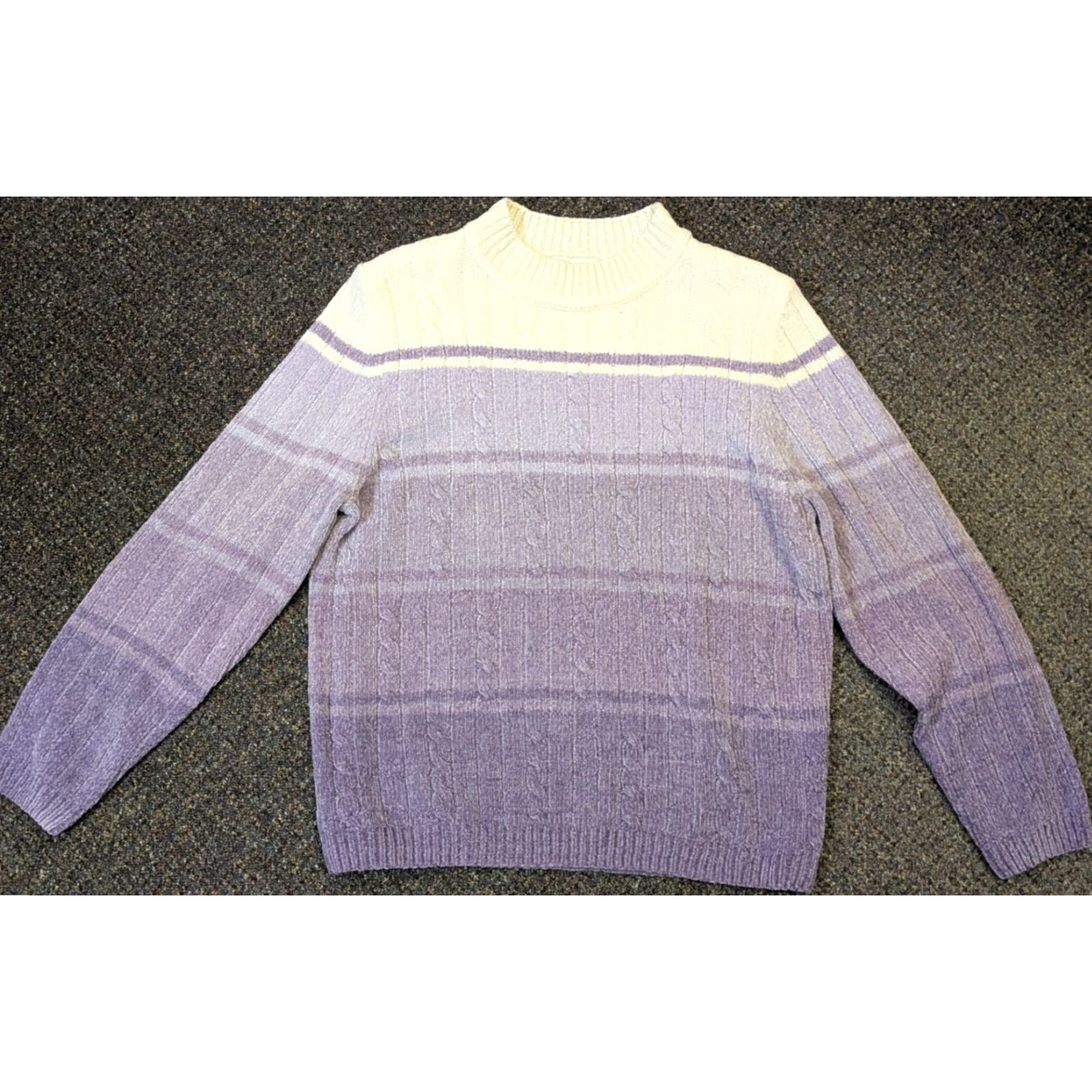 Vintage VINTAGE Alfred Dunner Swiss Chalet Sugar Plum M Cable Knit Pullover Sweater Cardigan Size M / US 6-8 / IT 42-44 - 2 Thumbnail