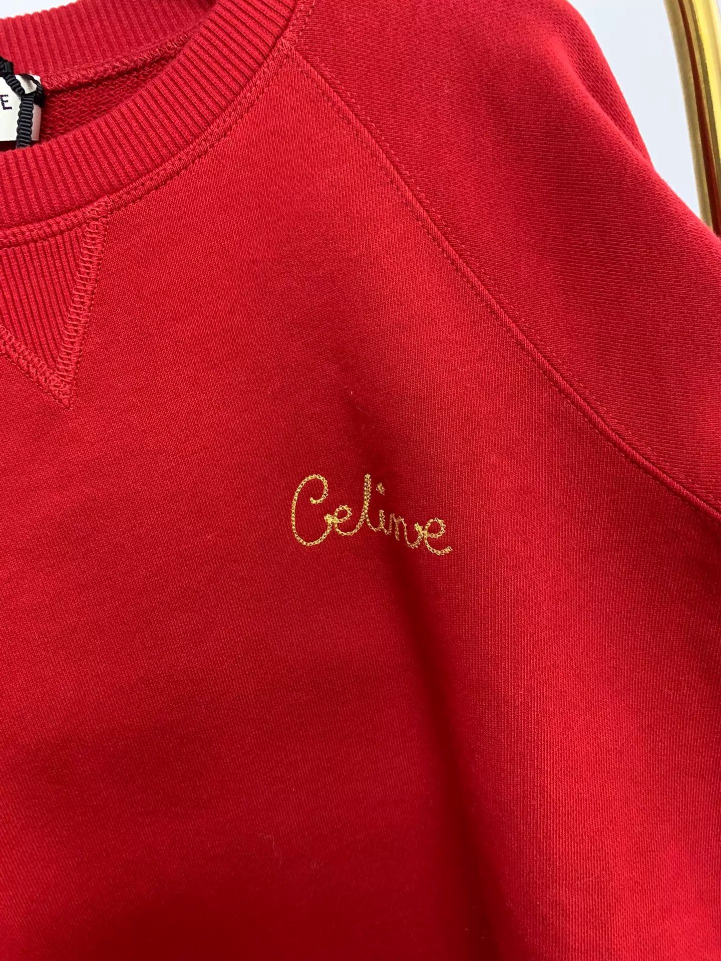 Celine Celine Red Crewneck Sweatshirt S NWT Size S / US 4 / IT 40 - 2 Thumbnail