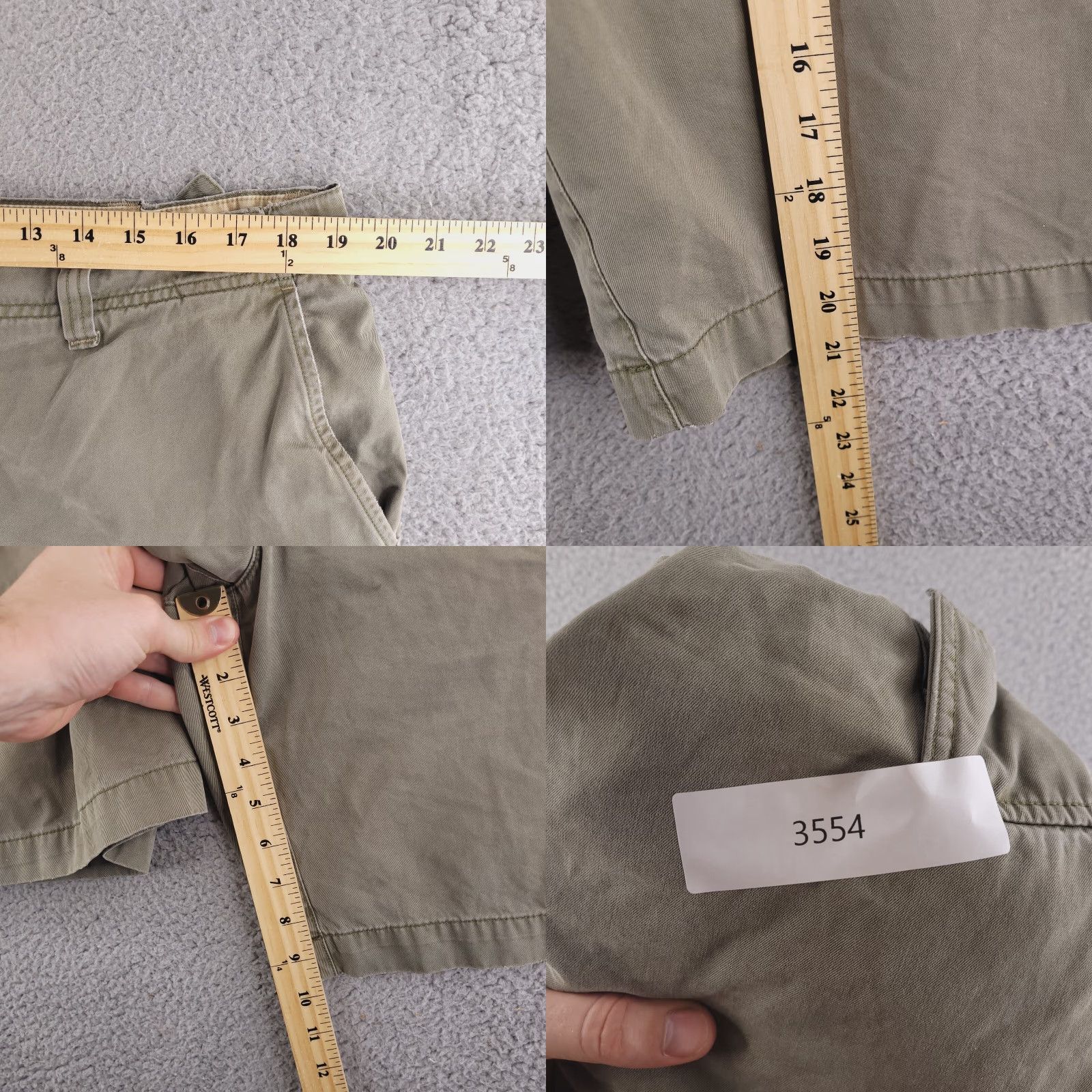 Tommy Hilfiger Tommy Hilfiger Shorts Mens 38 Green Cargo Cotton Olive Army Missing Button Size US 38 / EU 54 - 8 Thumbnail