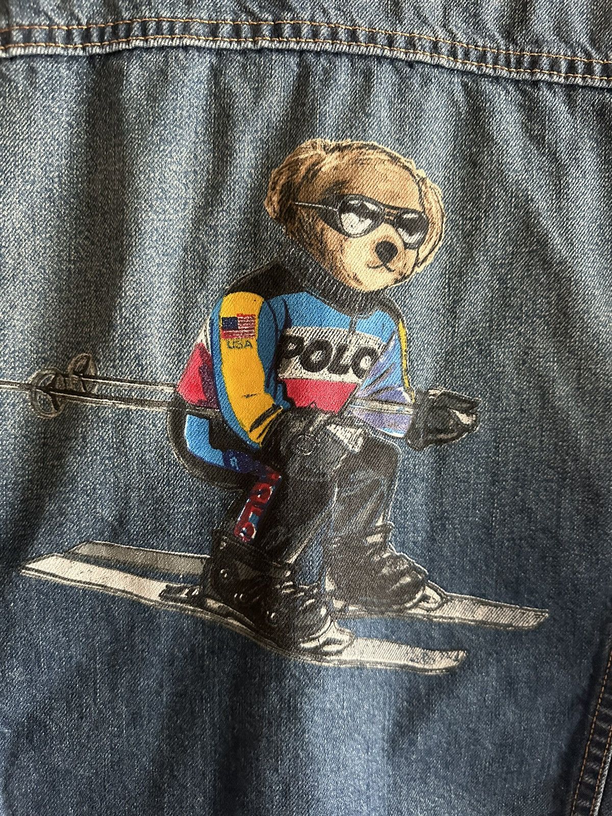 Polo bear sales jean jacket