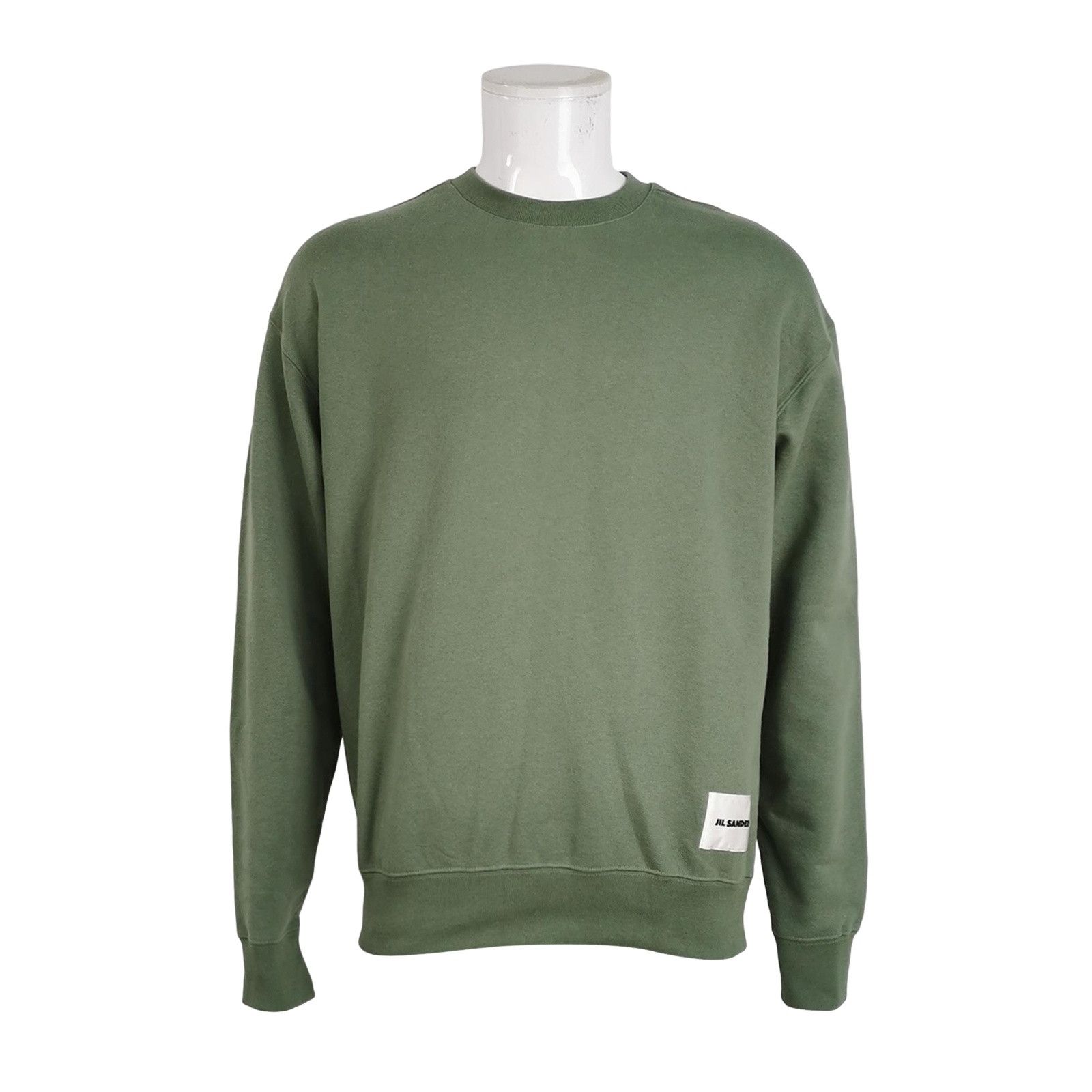 Jil Sander Jil Sander Green Cotton Logo Patch Sweatshirt L Size US L / EU 52-54 / 3 - 1 Thumbnail