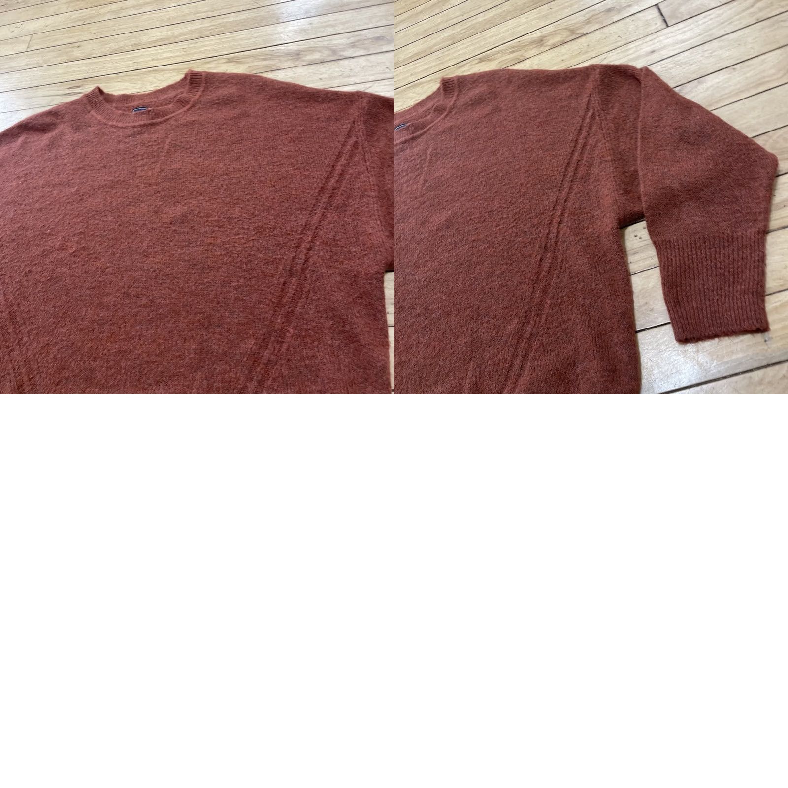 Gap Gap Crop Sweater Wool Alpaca L Burnt Orange Brown Mock Oversize Western Knit 44" (L) Womens Pullover Size L / US 10 / IT 46 - 11 Thumbnail