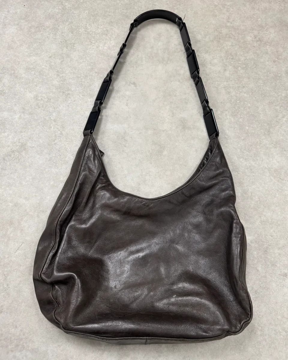 Prada Prada Brown Leather Hobo Shoulder Bag Size ONE SIZE - 7 Thumbnail