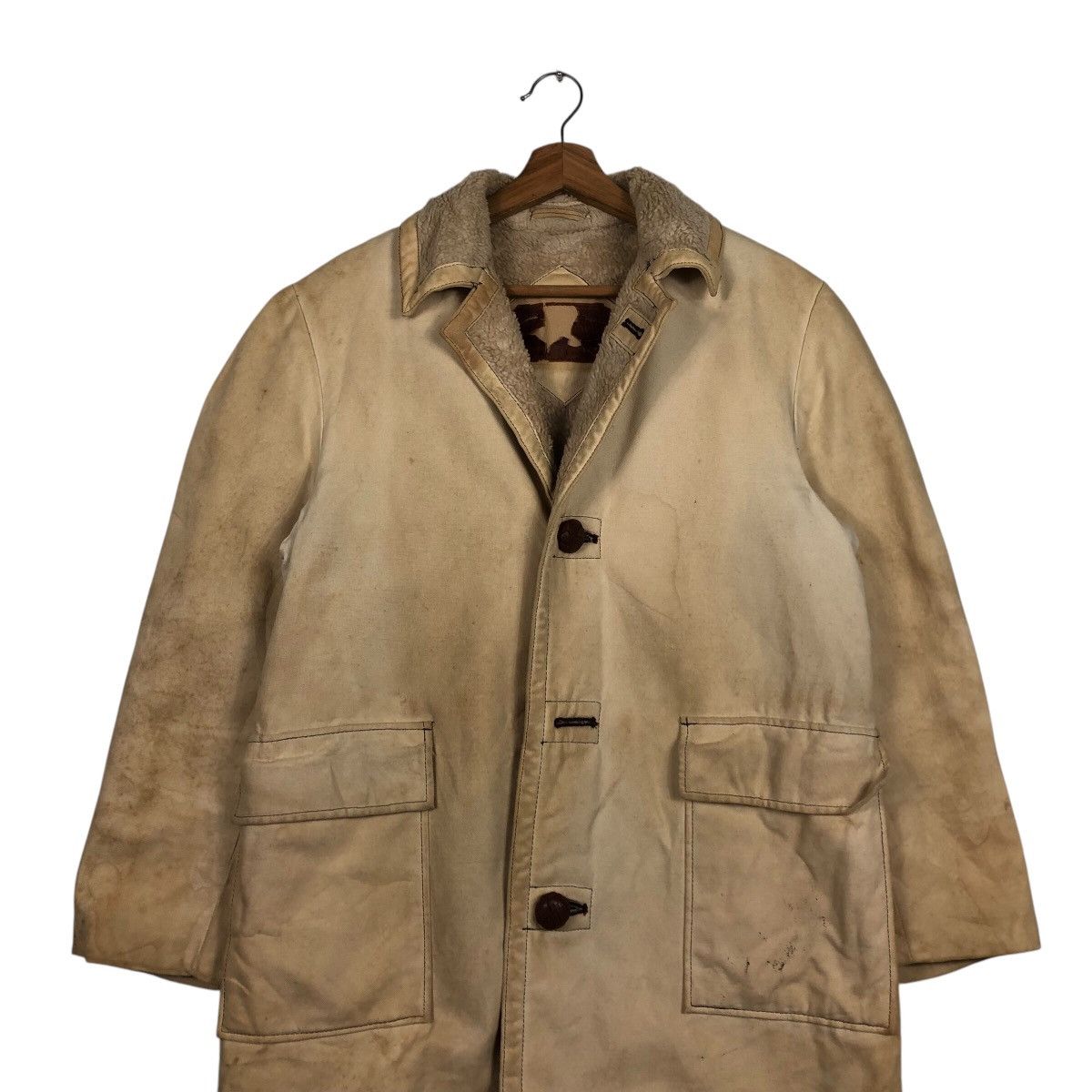 Vintage 📌Vintage Chore Work Jacket Blanket Campbell Made in Usa Size US M / EU 48-50 / 2 - 5 Thumbnail