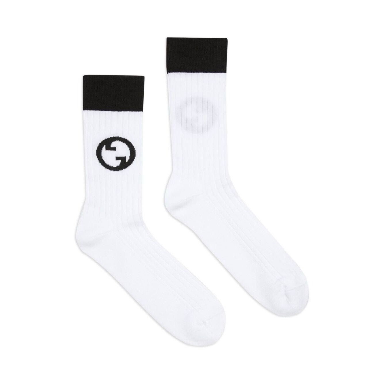 Gucci New Gucci Socks Black White Wool G Logo Size S Size ONE SIZE - 1 Thumbnail