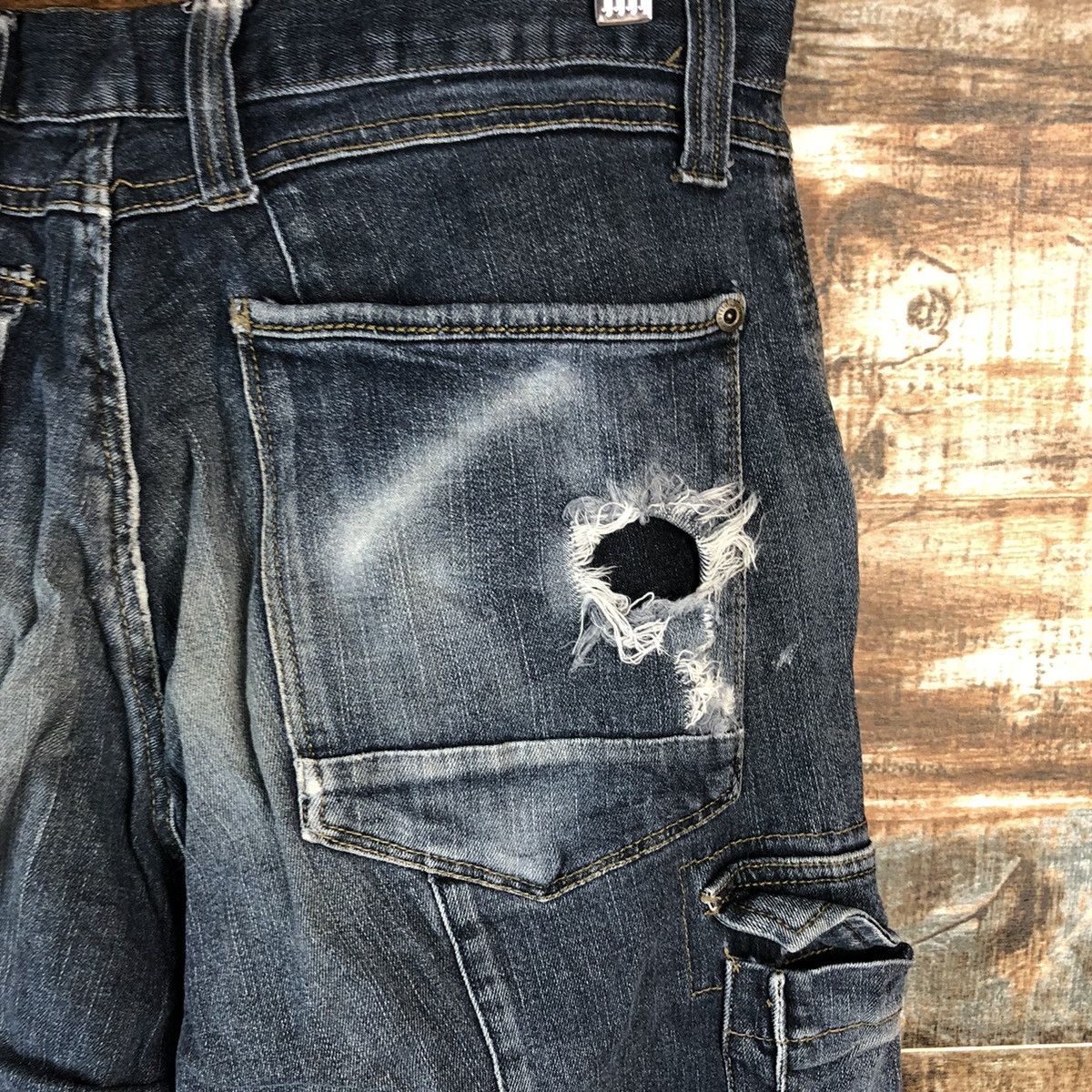 Japanese Brand Japanese Brand Blue utility worker Multipocket Pants #A2164 Size US 33 - 22 Thumbnail