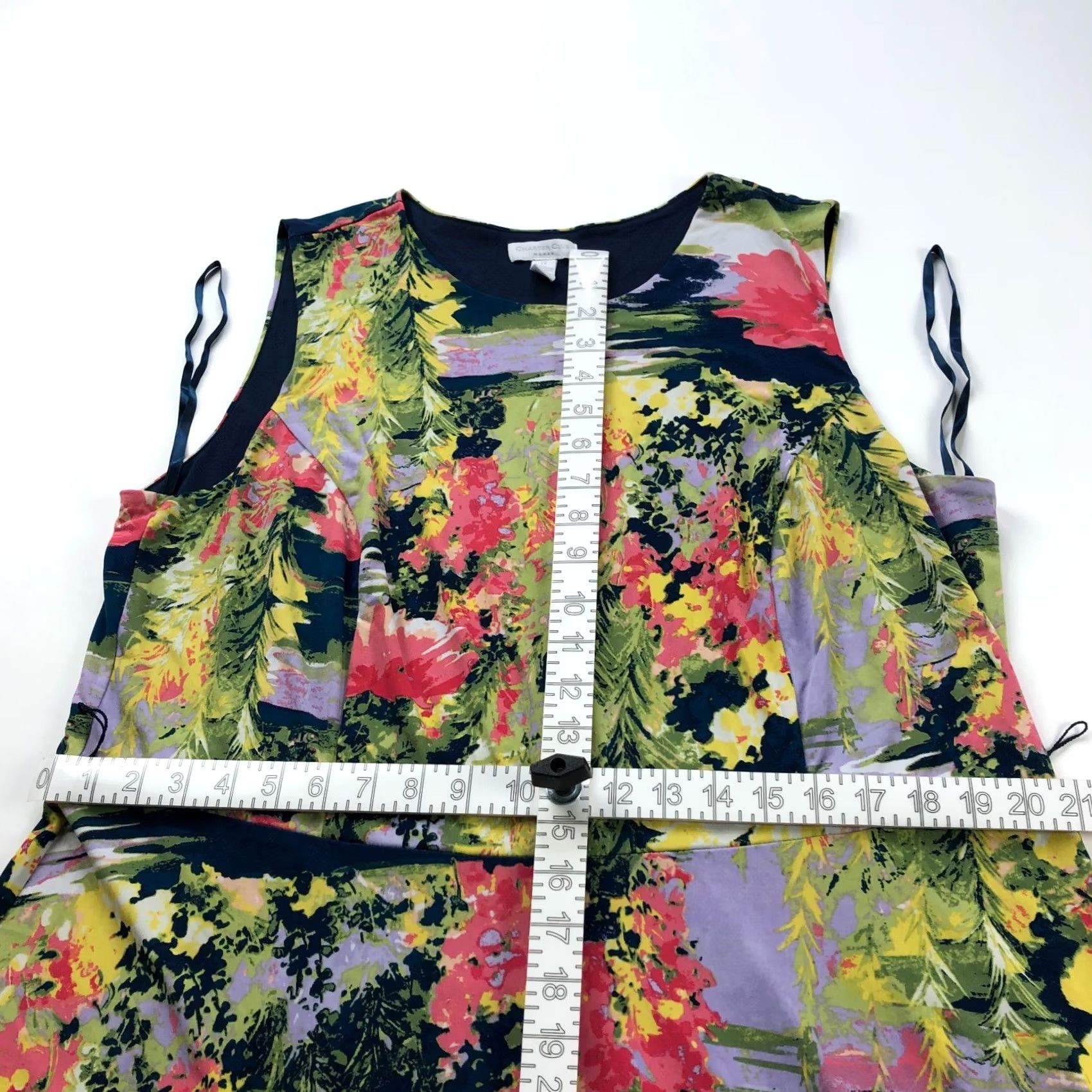 Charter Club Charter Club Dress Womens 1X Plus Line Abstract All Over Print Midi Calf Length Size XL / US 12-14 / IT 48-50 - 5 Thumbnail