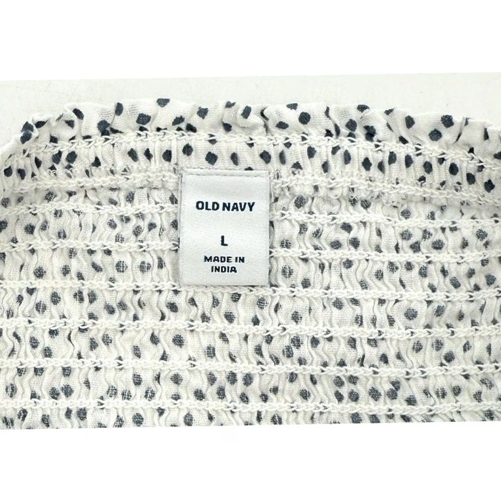 Old Navy NWT Old Navy Polka Dot Blouse Top Sz L Off The Shoulder Spotted Peplum Cottage Size L / US 10 / IT 46 - 4 Thumbnail