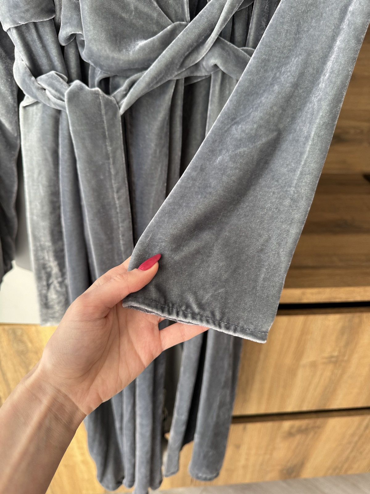 Rick Owens Last Size Rick Owens Velvet Wrap Silk Blend Midi Dress Size S / US 4 / IT 40 - 4 Thumbnail